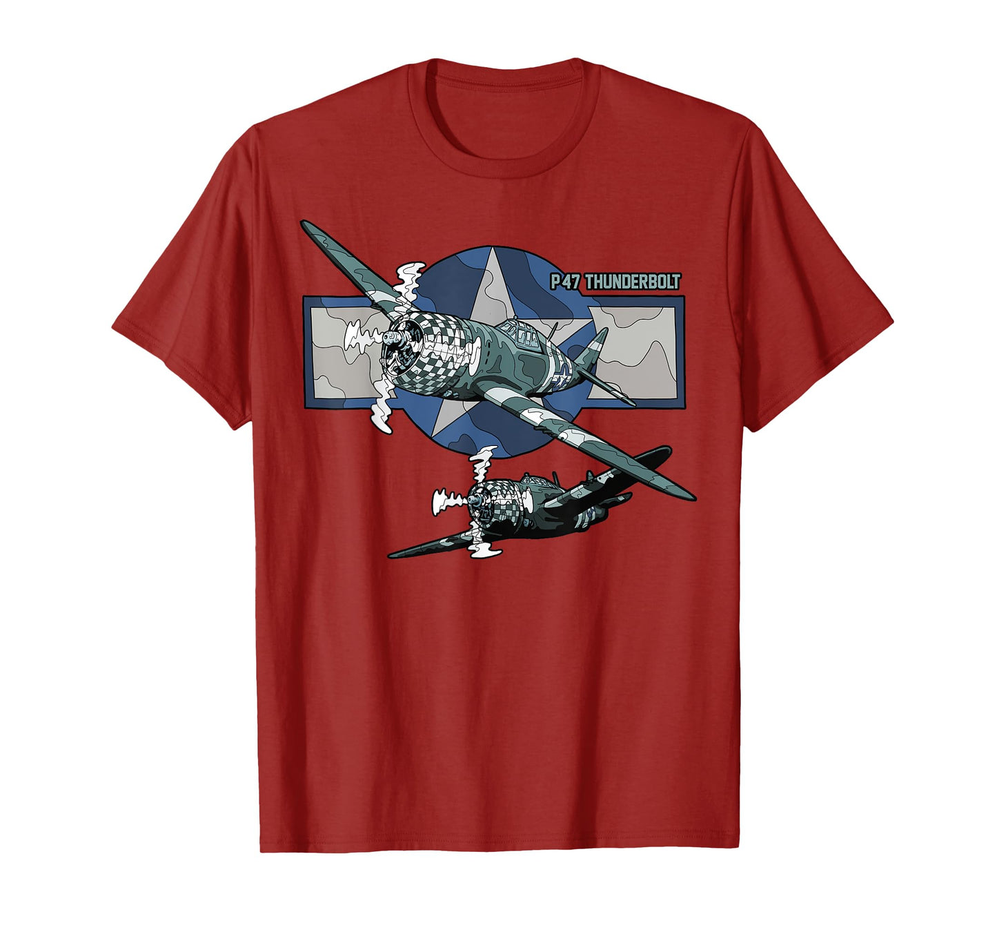 P-47 Thunderbolt US WWII Airplane Historic War Bird Fighter T-Shirt