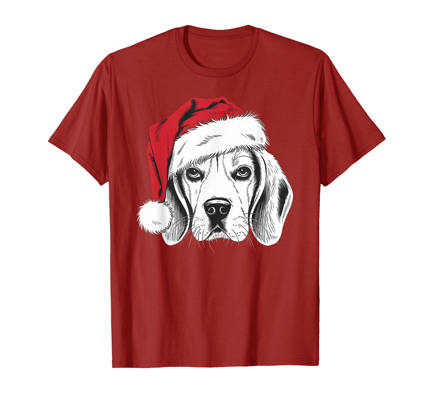 Joyful Beagle Santa Dog on Beagle Christmas Men Women Kids T-Shirt