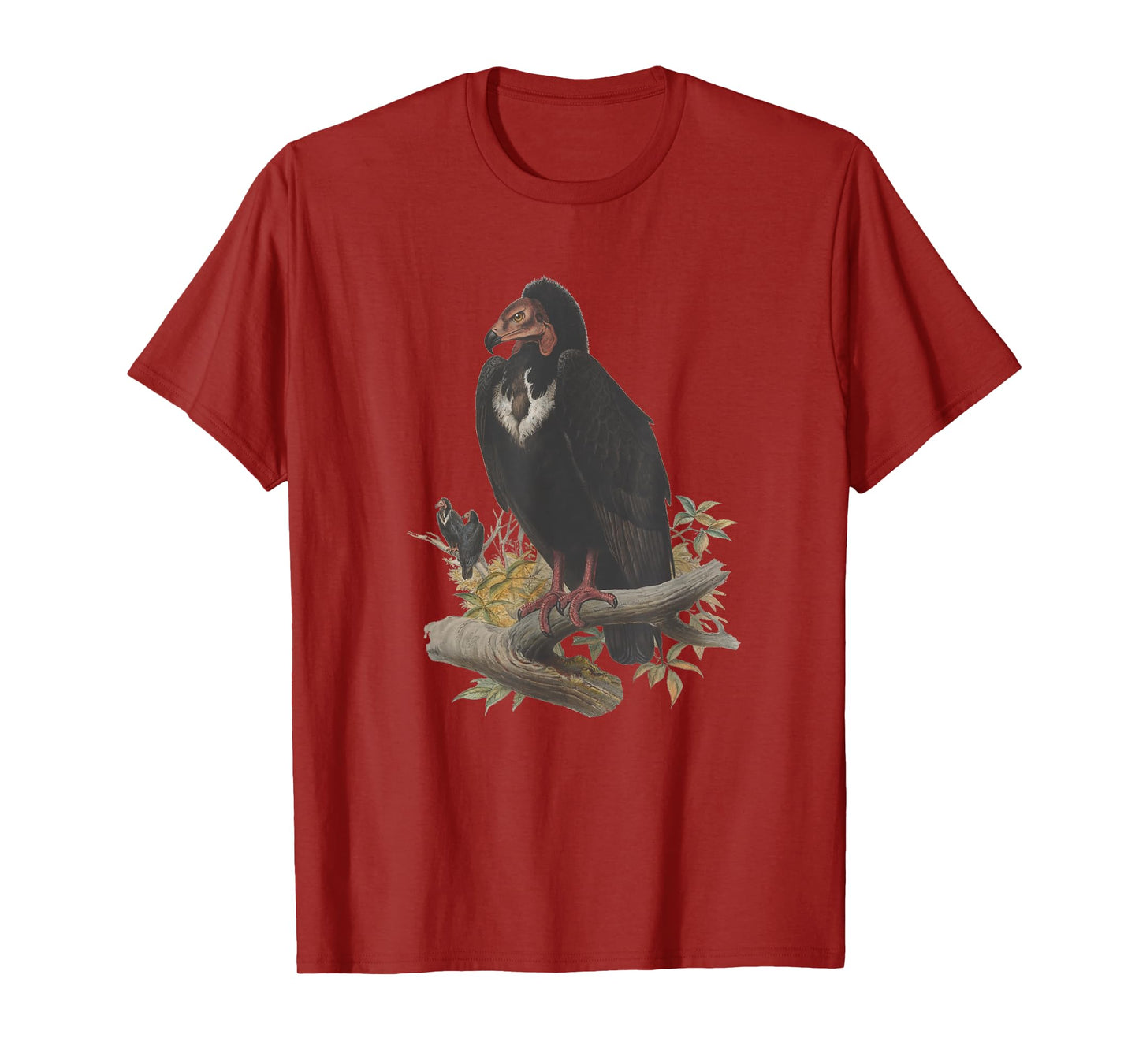 Vintage Vulture Scientific Drawing Shirt - Turkey Red-Headed T-Shirt