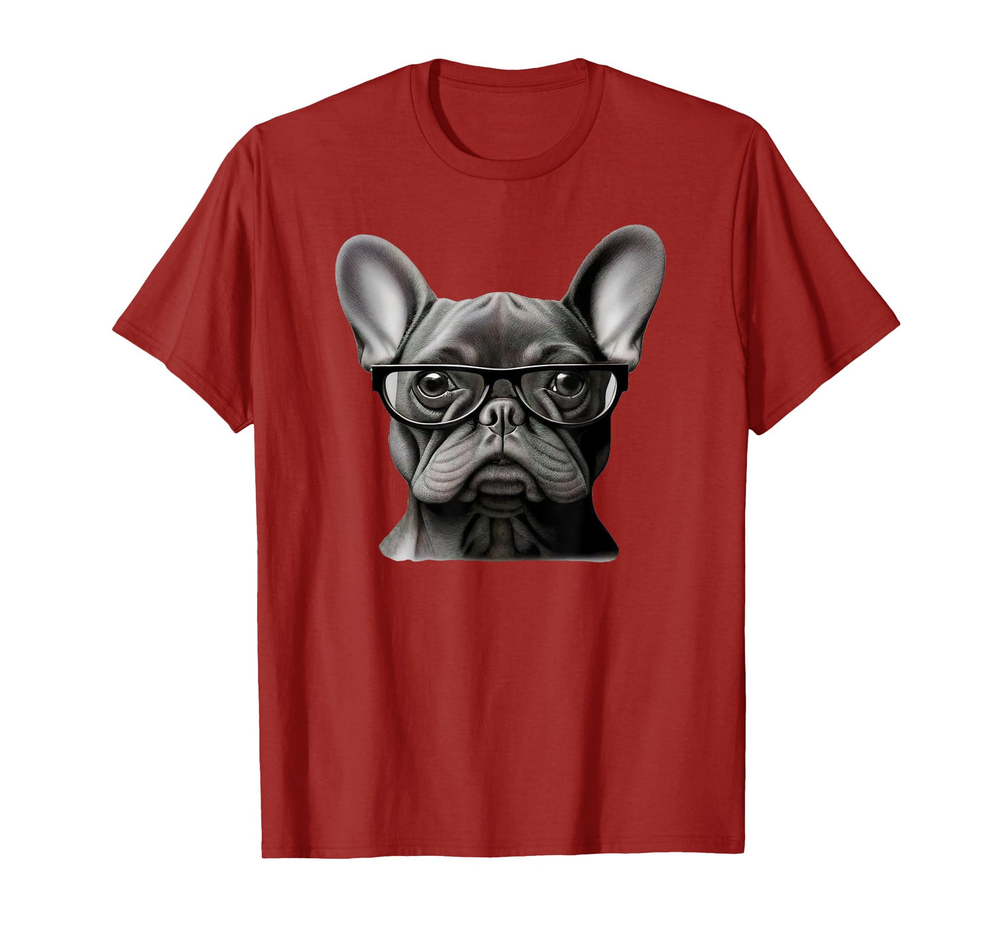 Funny French Bulldog Face Cute Frenchie Mama With Glasses Men Women Girls Kids T-Shirt
