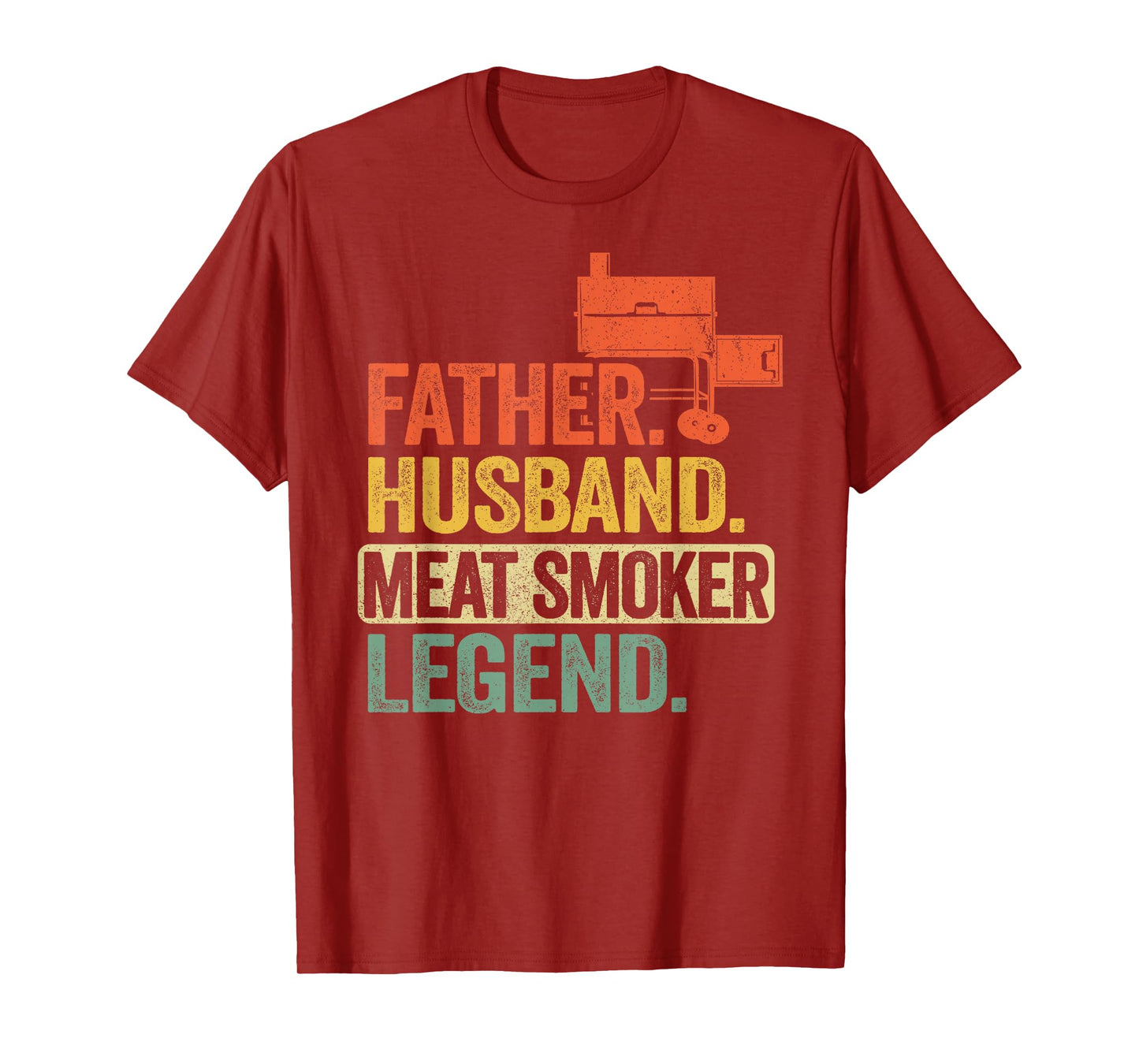 Father Husband Meat Smoker Legend Grilling Dad Meat Smoking T-Shirt