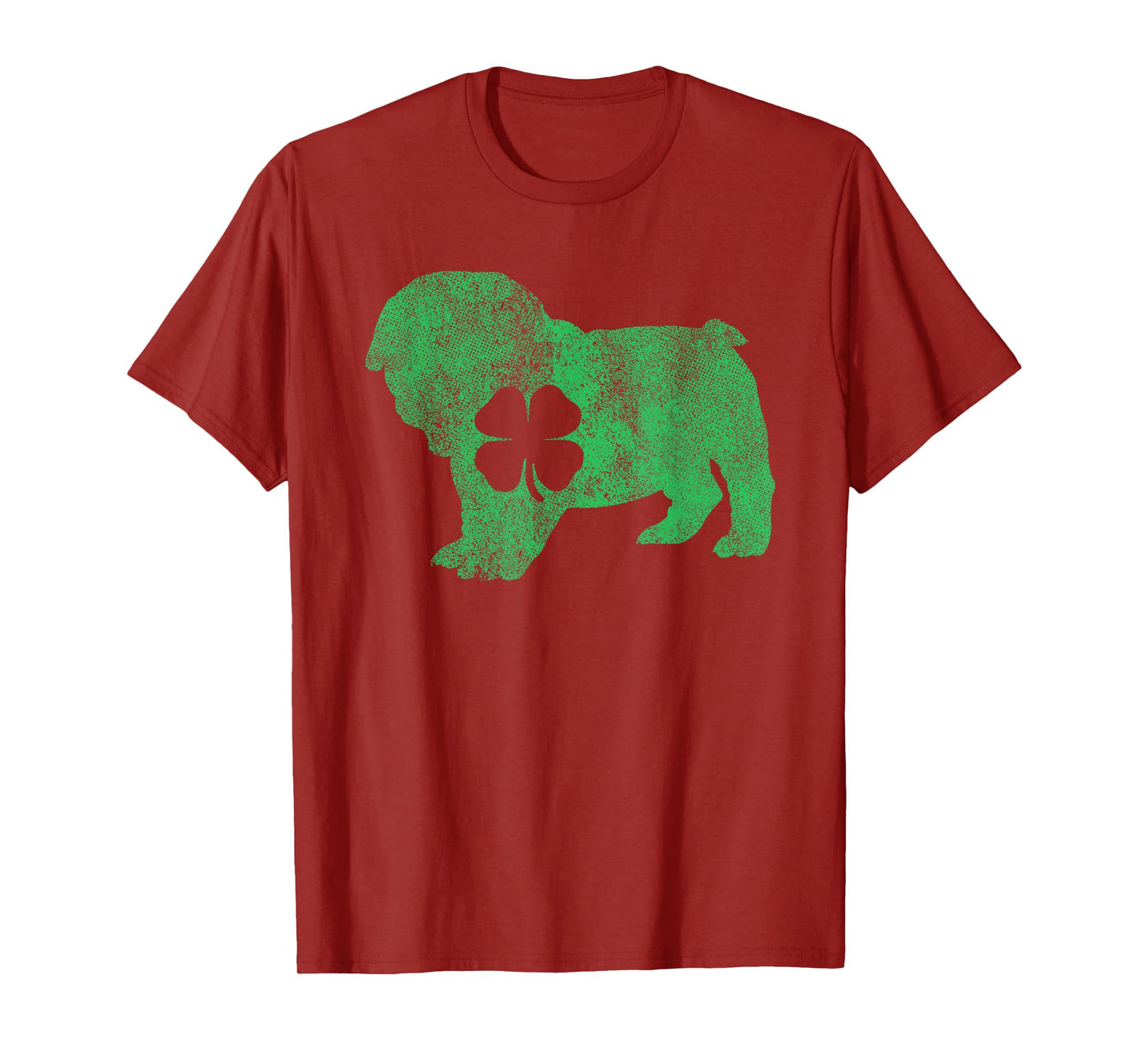 St. Patrick's Day Dog Bulldog Shamrock Men Women Gift T-Shirt