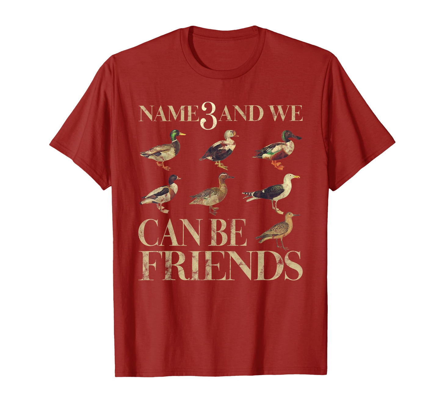 Name 3 And We Can Be Friends Funny Duck T-Shirt
