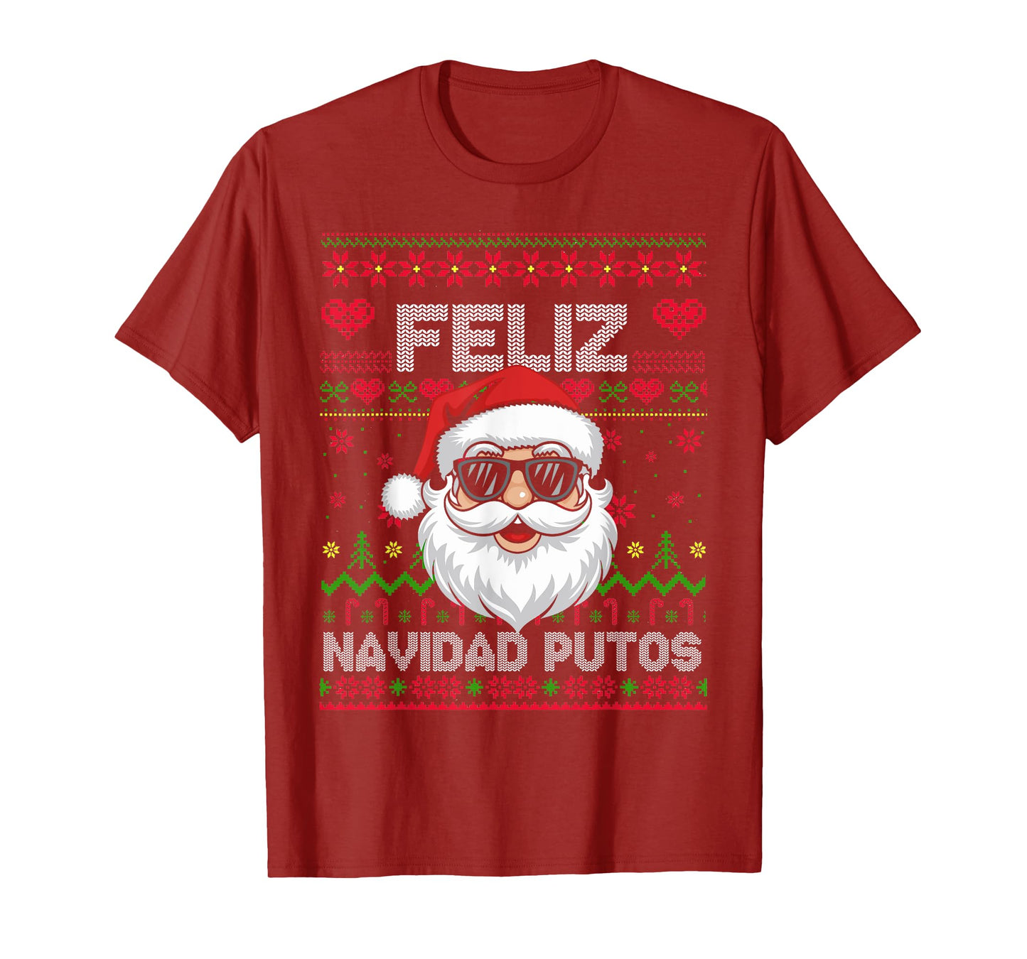 Feliz-Navidad Putos Chingon Ugly Christmas,Spanish Christmas T-Shirt