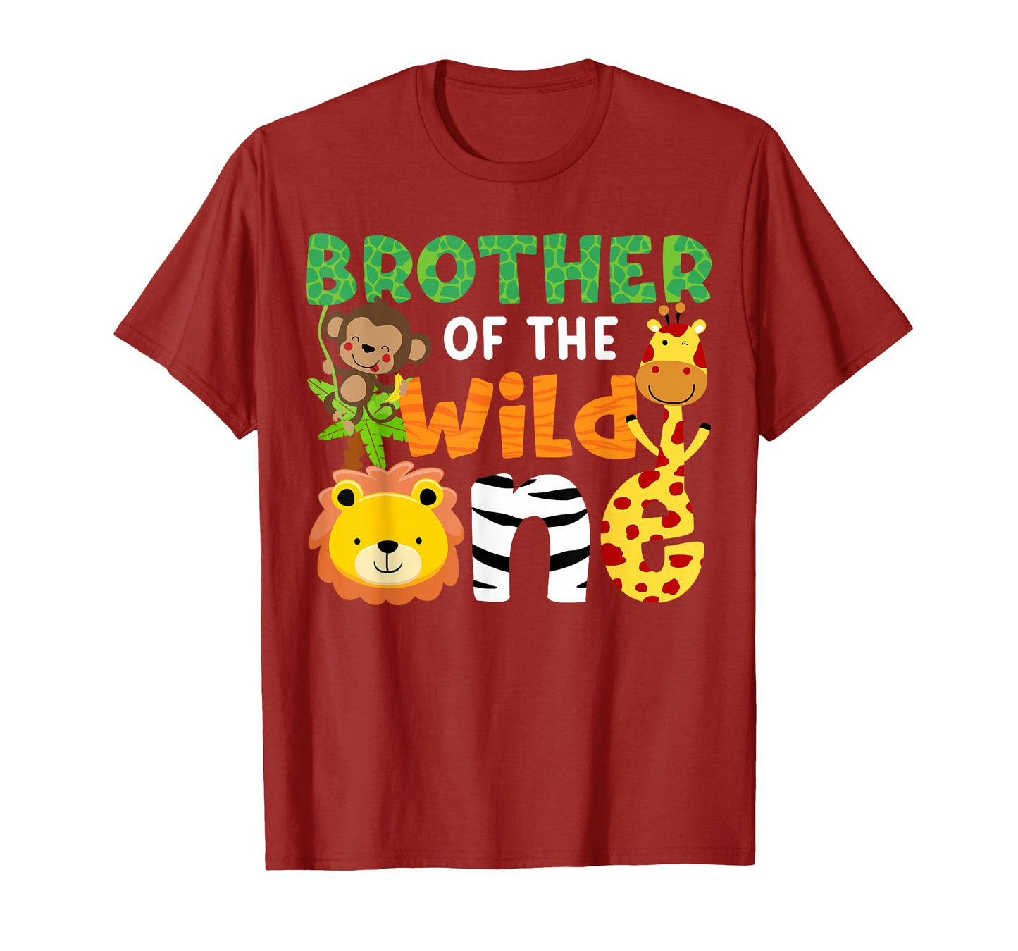 Brother of the Wild One Zoo Theme Bday Safari Jungle Animals T-Shirt