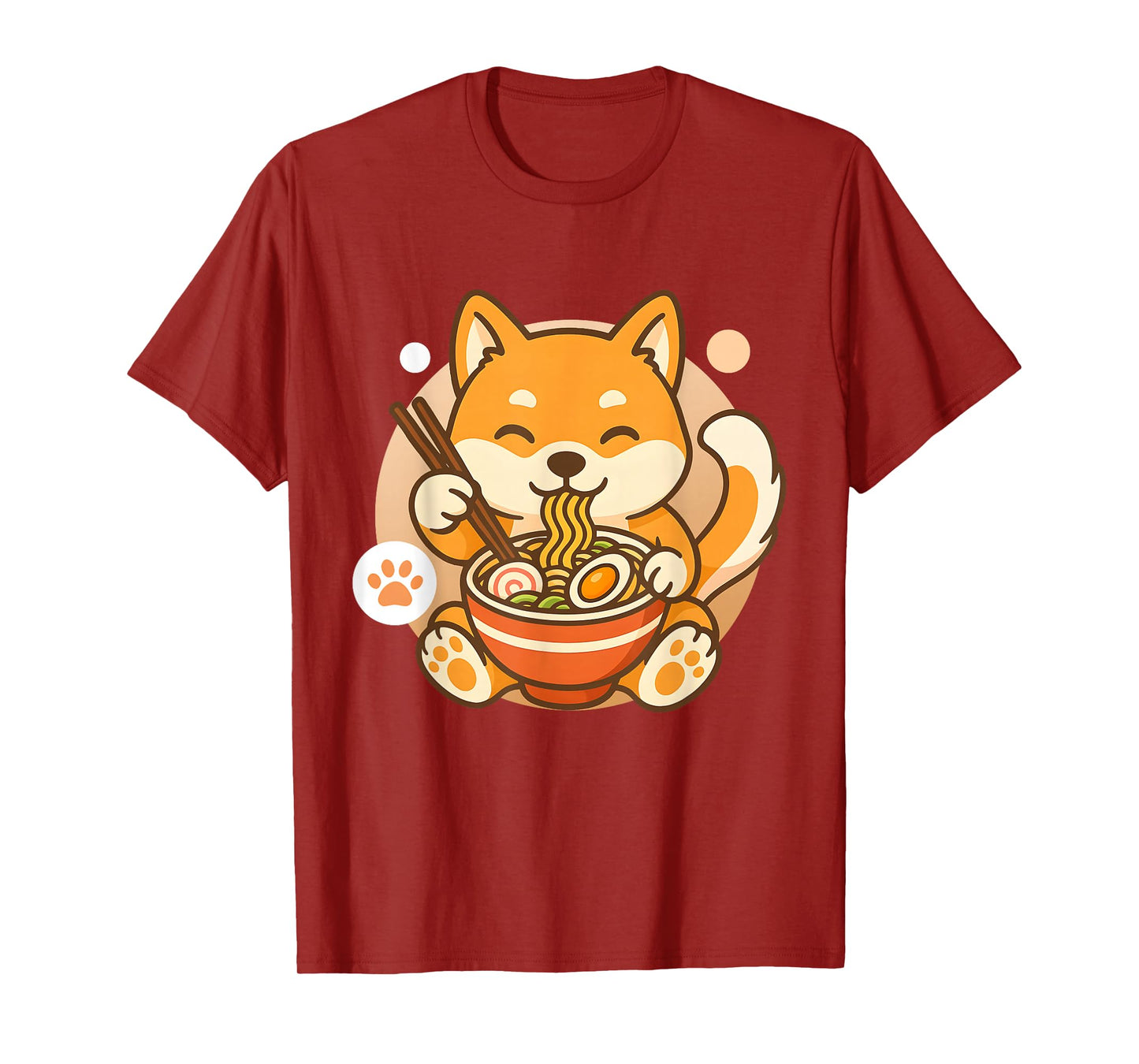 Cute Shiba Inu Dog Ramen Noodles Bowl Anime Kawaii Neko Gift T-Shirt