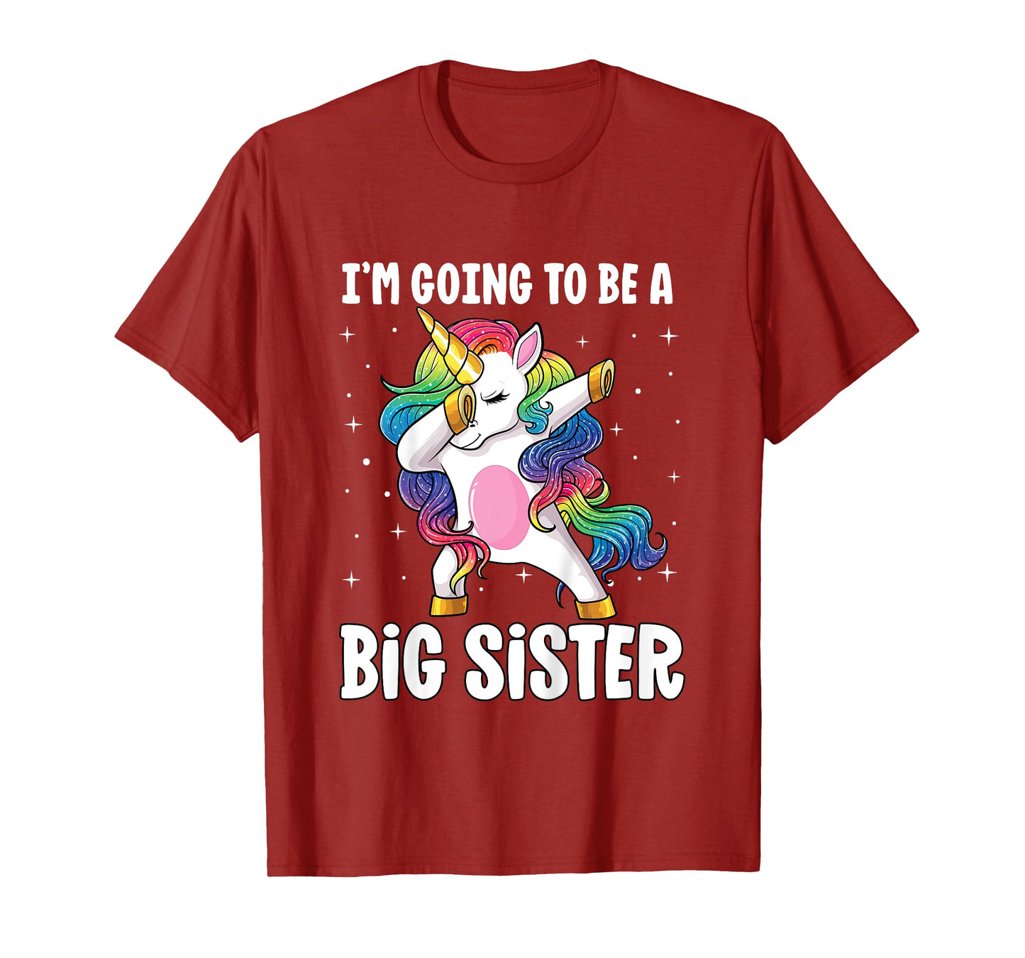 I'm Going to Be a Big Sister Girls Older Sister Dab Unicorn T-Shirt