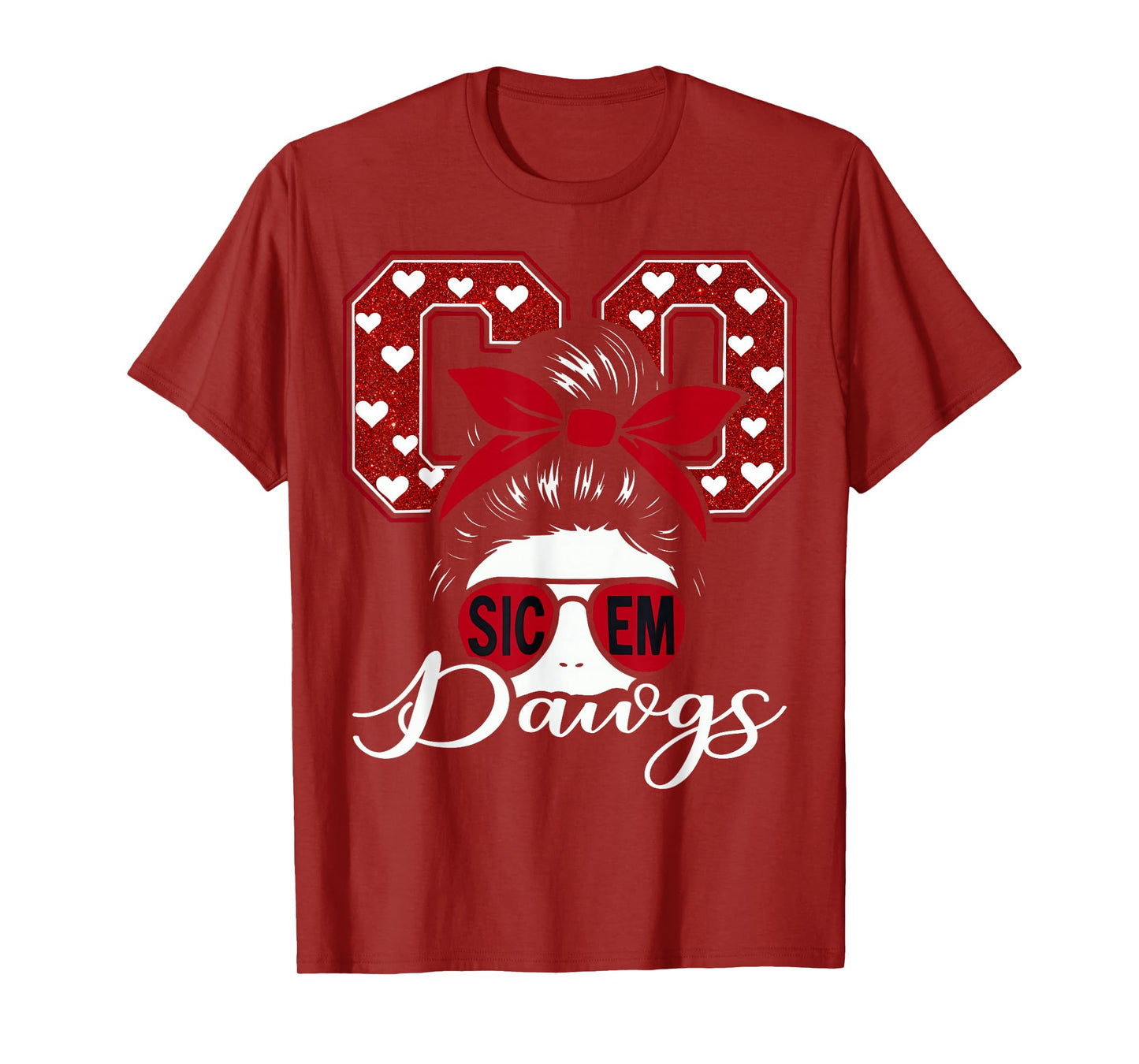 Retro Go Dawgs Funny Sic Em Gift for Men Women Kid Boy Girl T-Shirt