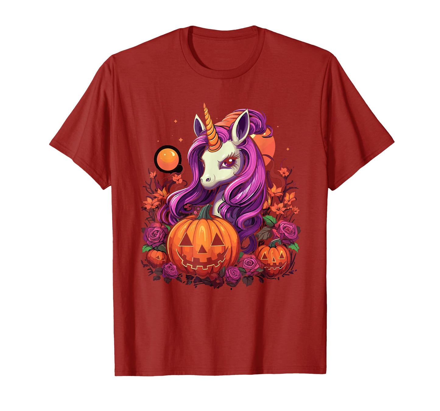 Cute Halloween Girly Halloween Unicorn Halloween Pumpkin T-Shirt