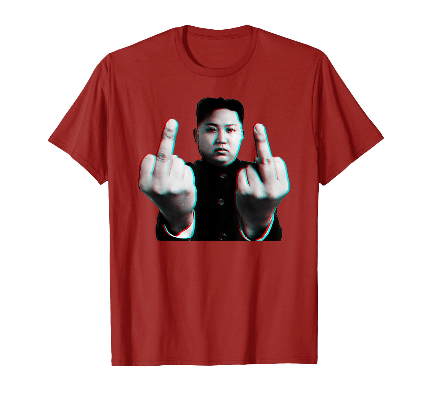 Kim Jong Boom Unisex-Adults Black Cartoon Modern Casual T-Shirt