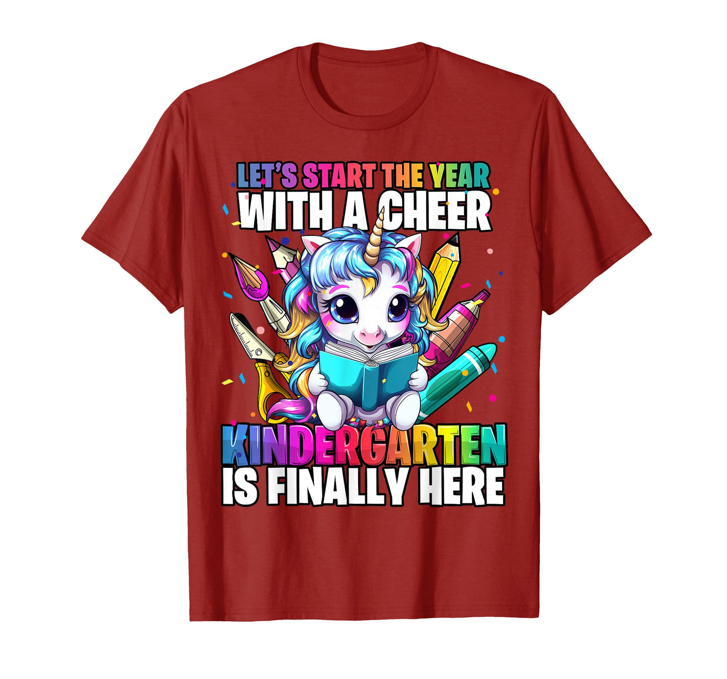 Unicorn Kindergarten Back to School First Day of School Girl T-Shirt