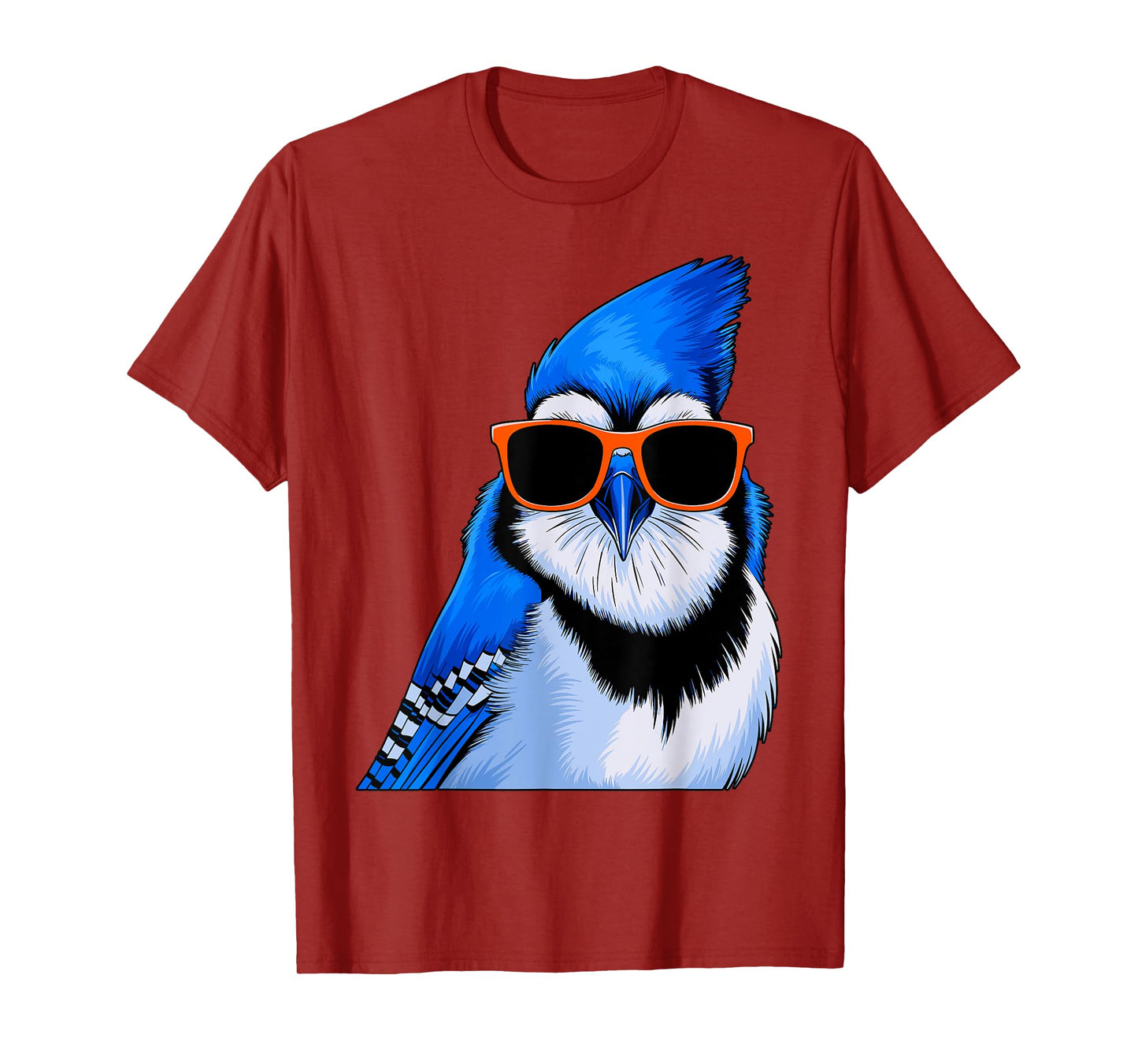 Blue Jay Bird with Sunglasses Birdwatching T-Shirt