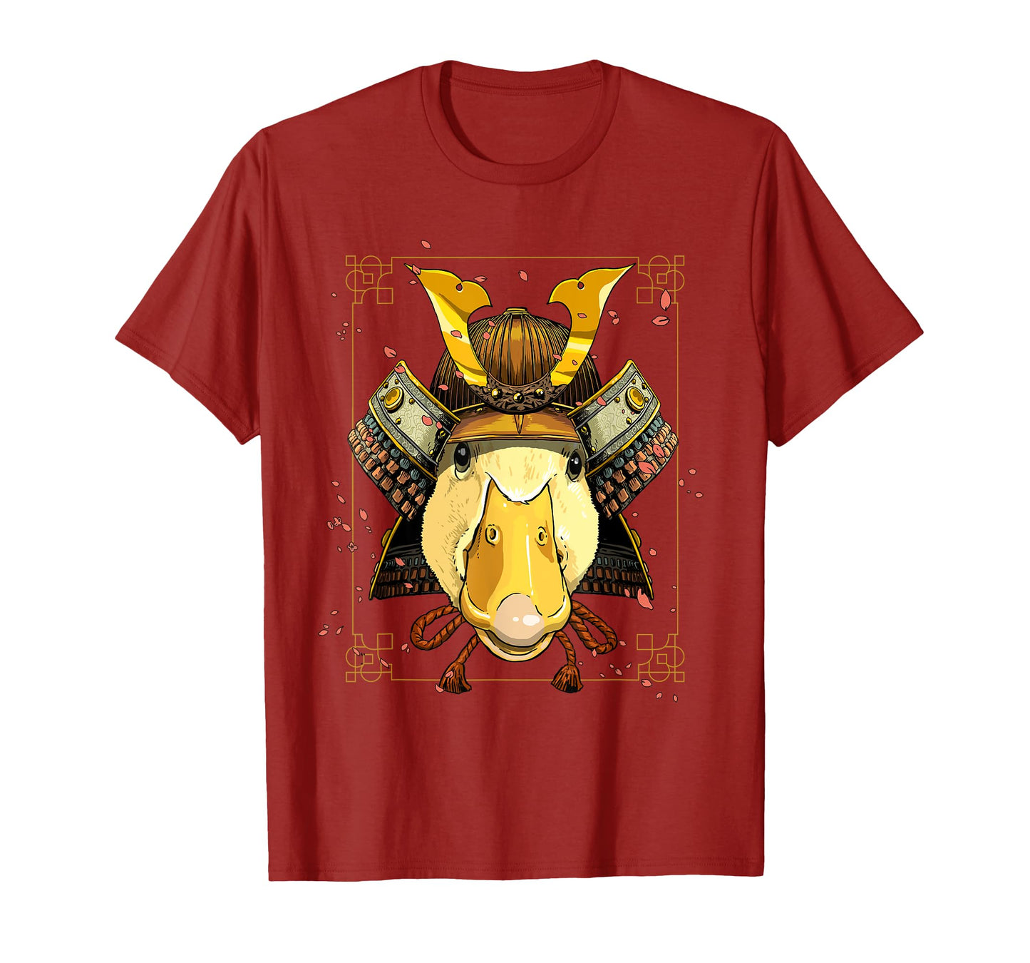Japanese Samurai Duck Bird Animal Face Waterfowl Duck Lover T-Shirt