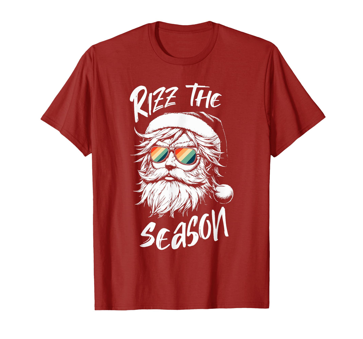 Rizz The Season Kids Teens School Cool Christmas Santa Claus T-Shirt