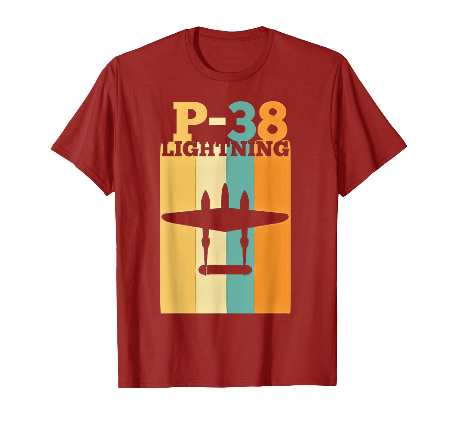 Vintage Warbird P-38 Lightning Fighter Airplane T-Shirt T-Shirt