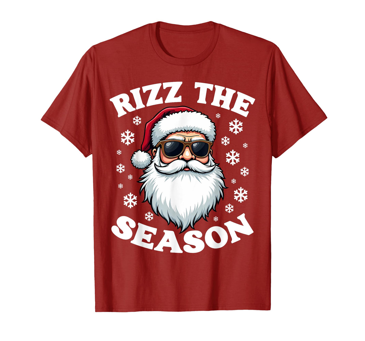 Rizz The Season Funny Christmas Charming Santa Silly Xmas T-Shirt