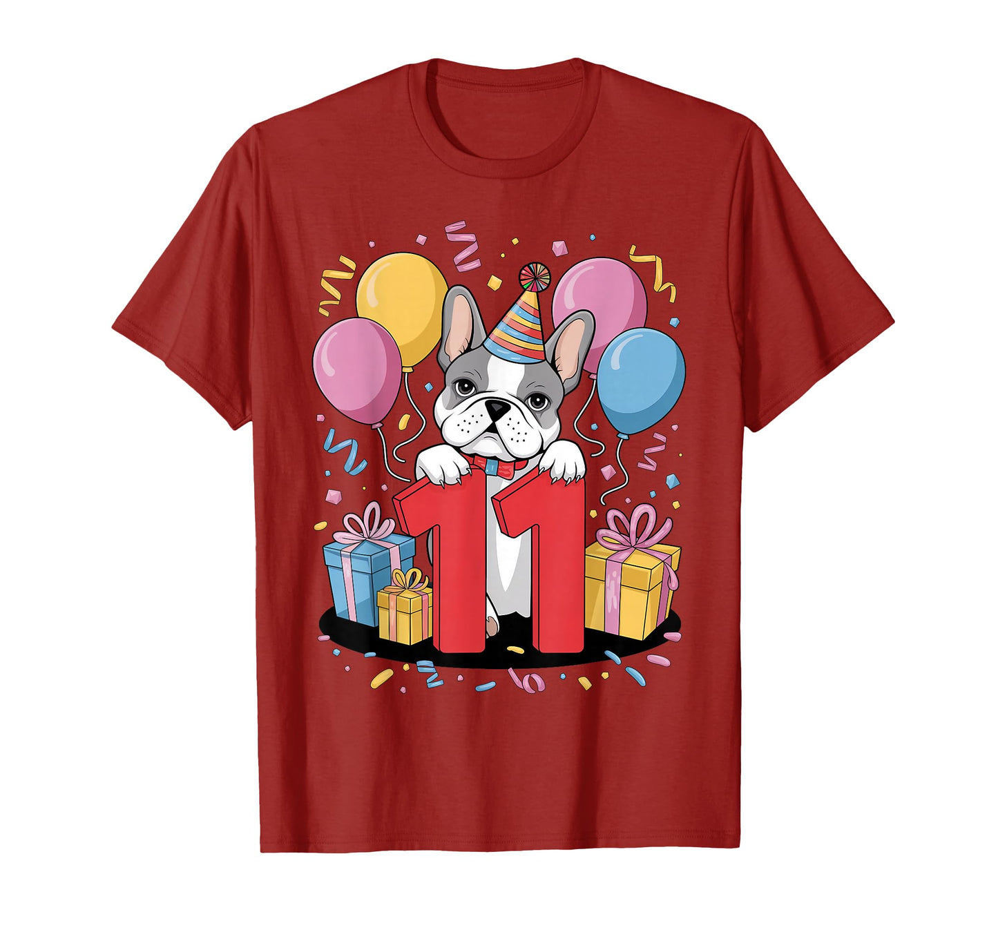 Frenchie 11th birthday kids 11 years eleven French Bulldog T-Shirt
