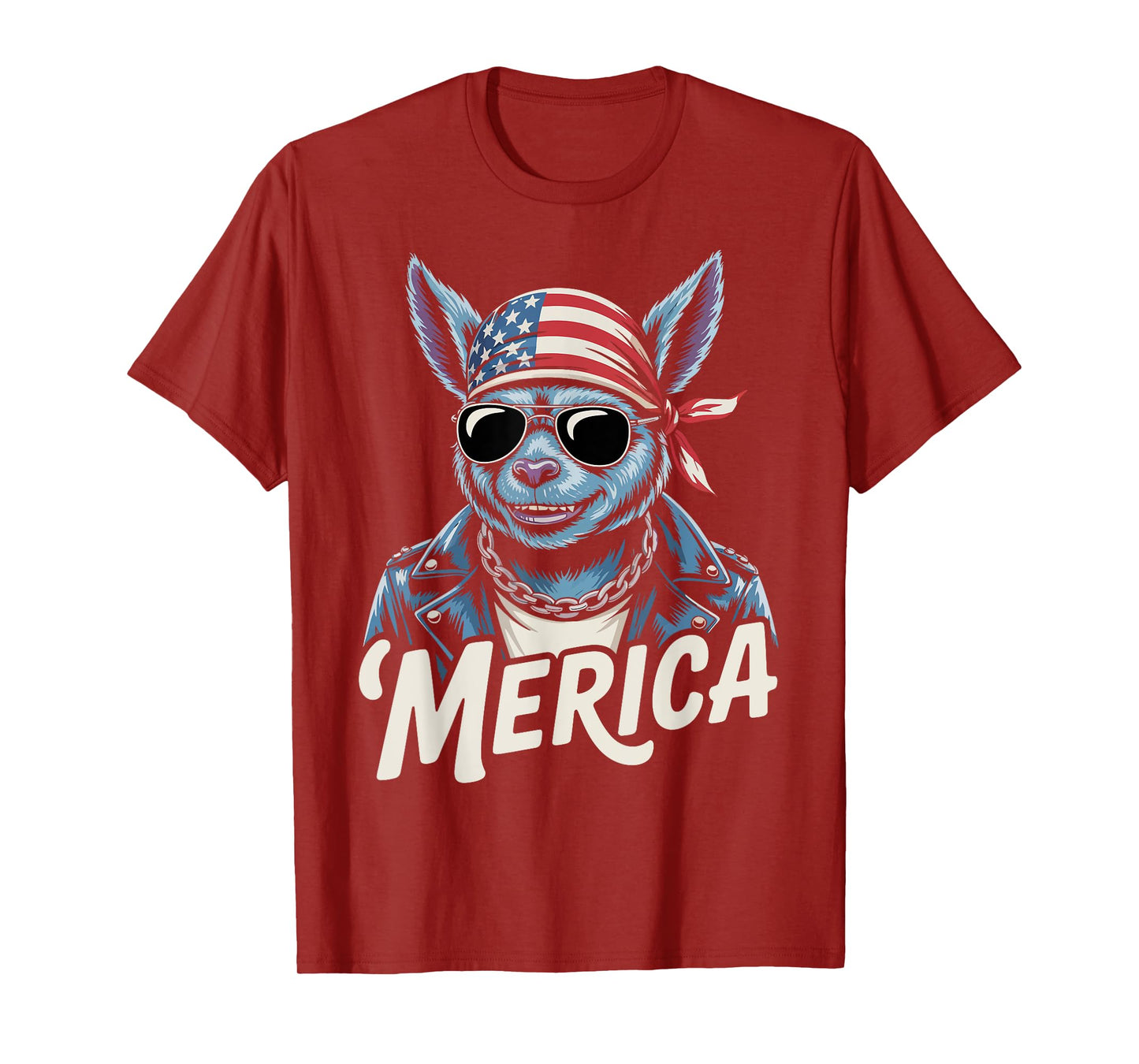 Chupacabra Mythological Creatures Sunglasses USA 4th of July T-Shirt