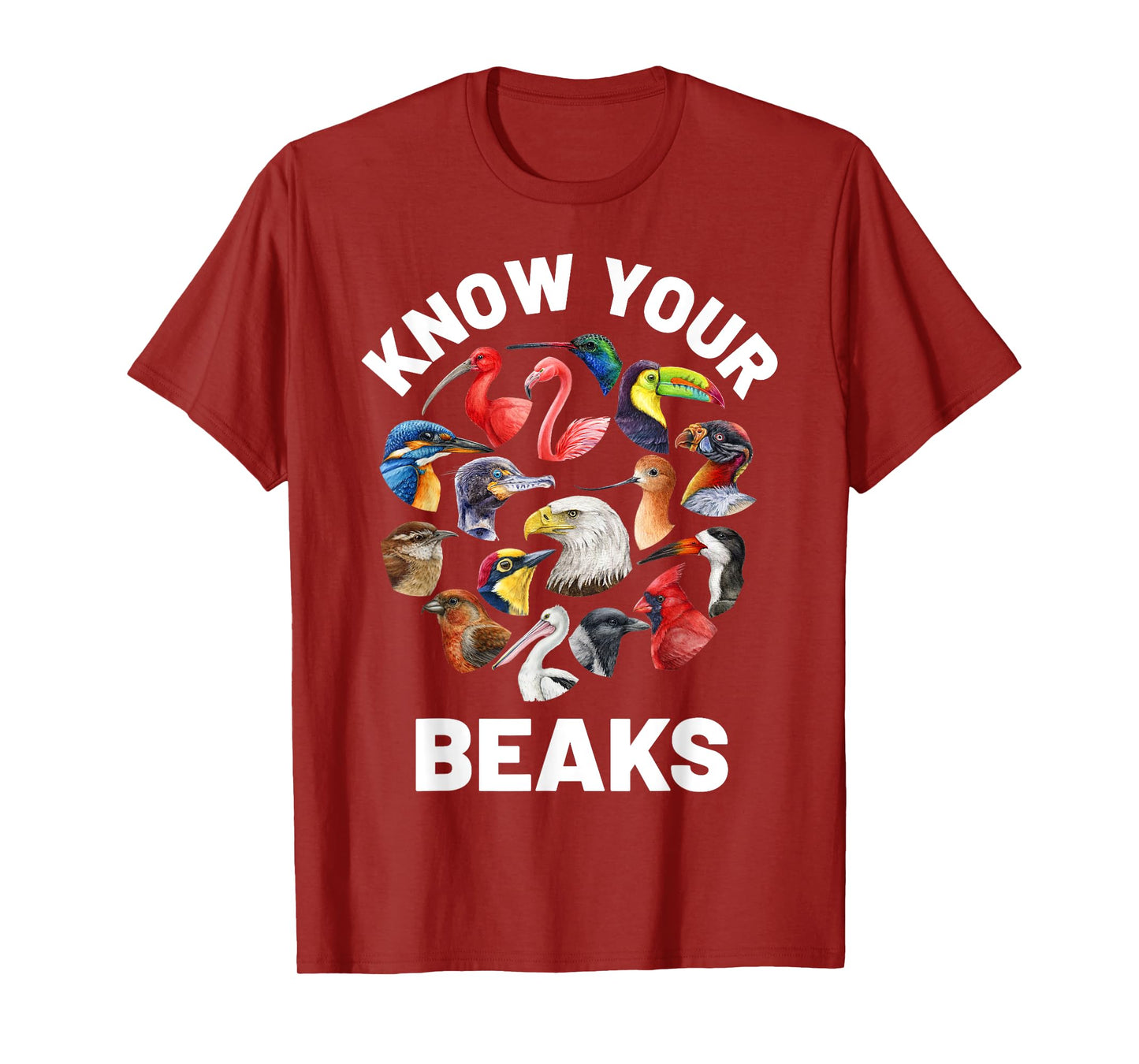 Know Your Beaks Types of Birds Shirt for Birdwatcher T-Shirt