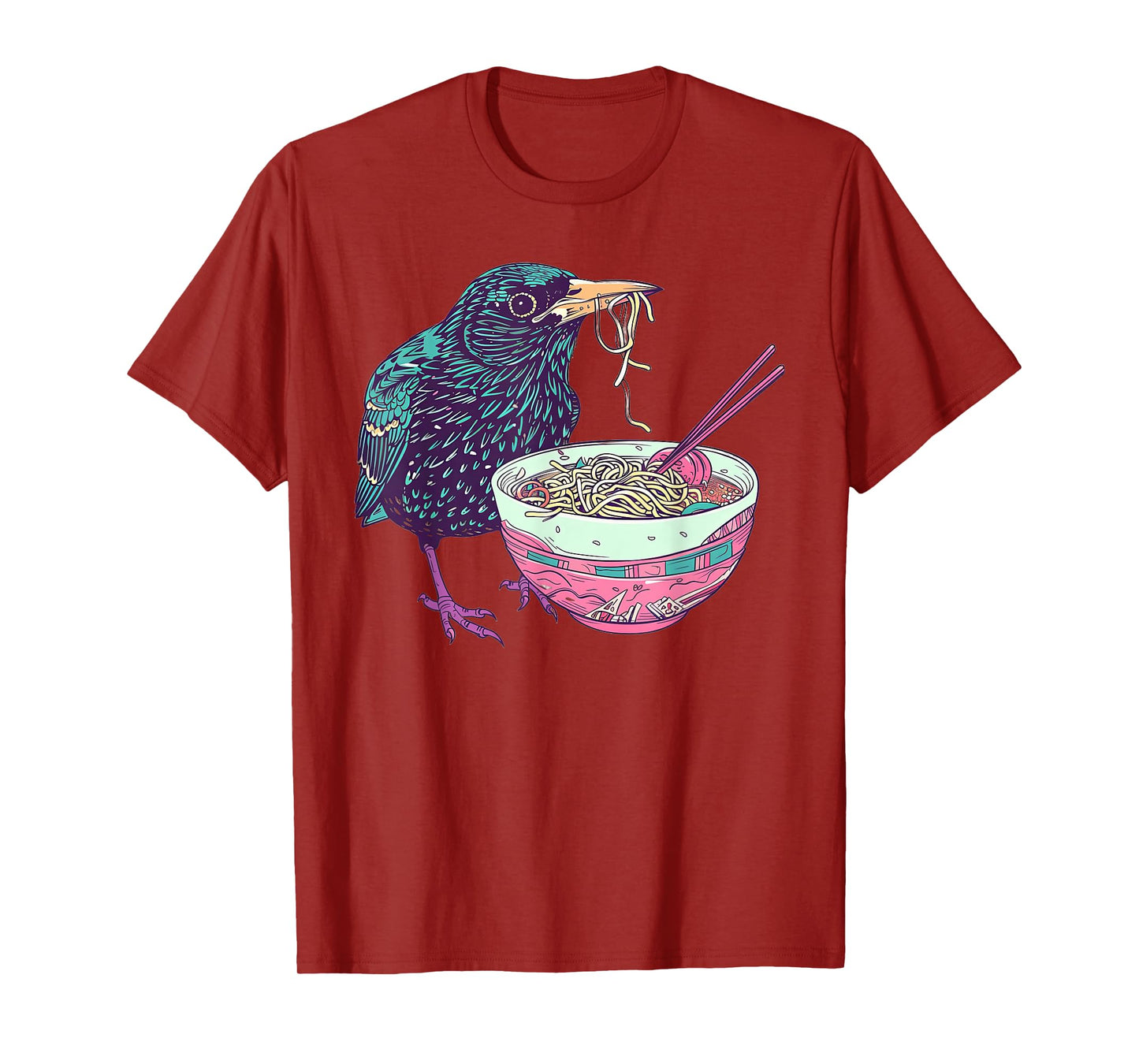 Starling Eating Ramen T-Shirt