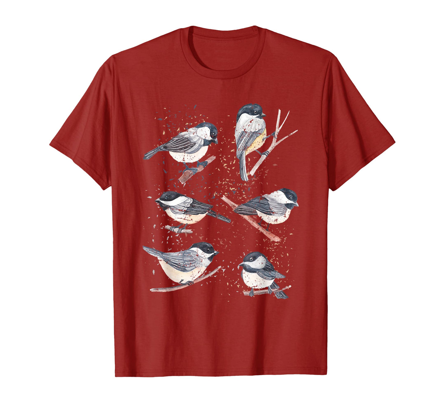 Bird Watching Birding Animal Nature Vintage Chickadee T-Shirt