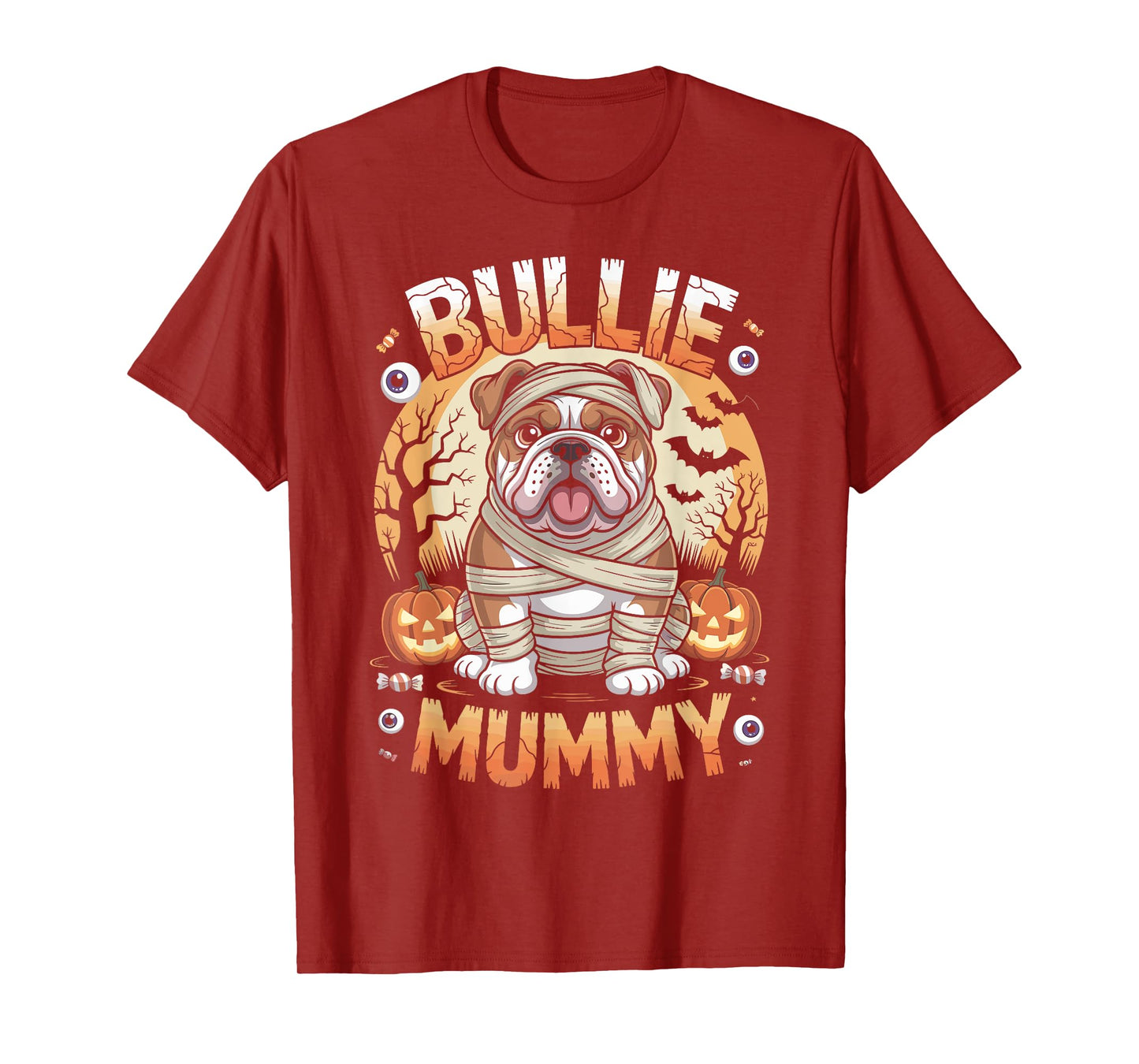 Bullie Mummy Halloween Costume Dog Owner English Bulldog T-Shirt