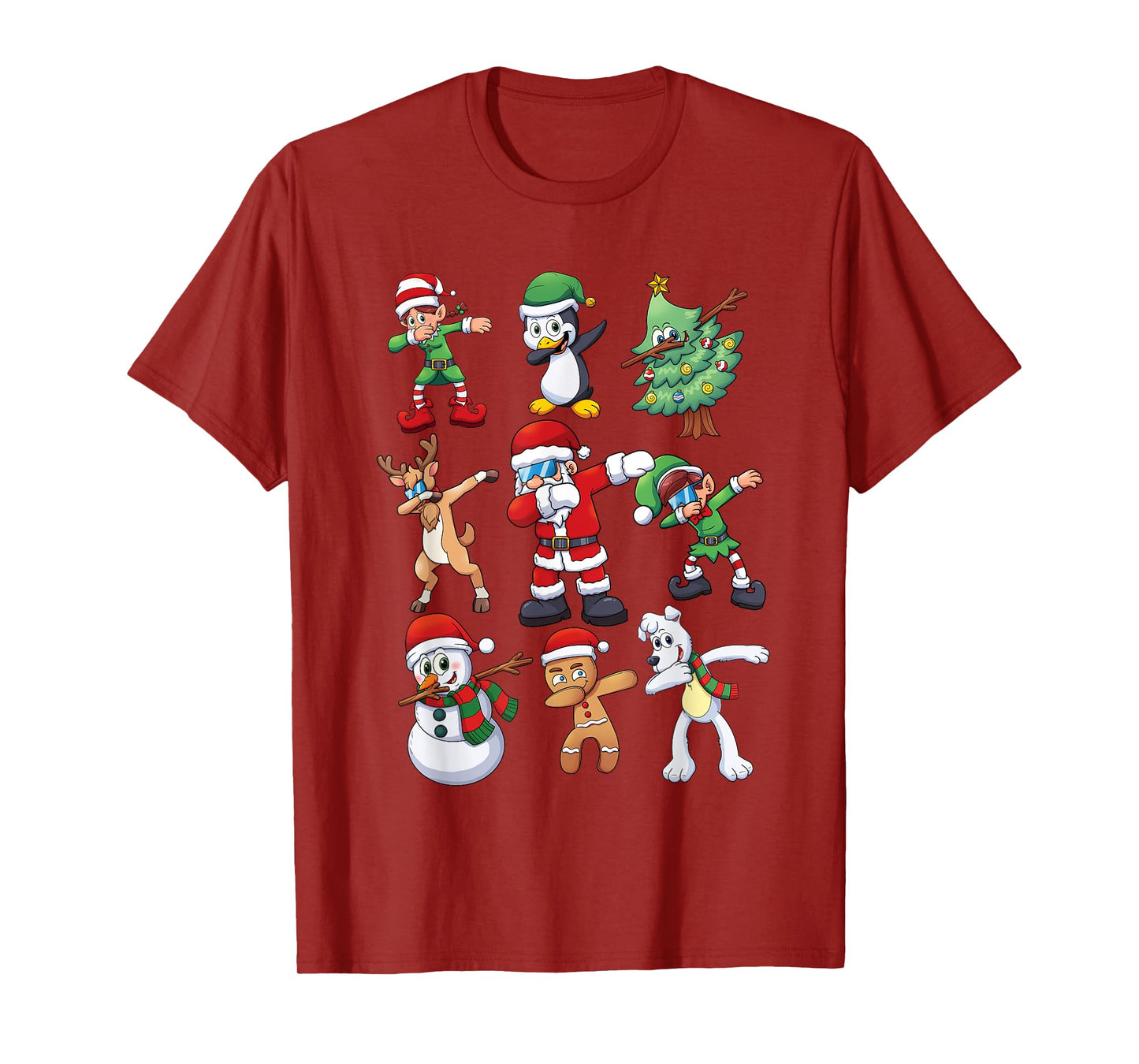 Christmas Shirt for Kids Boys Dabbing Santa Elves Xmas Gift T-Shirt