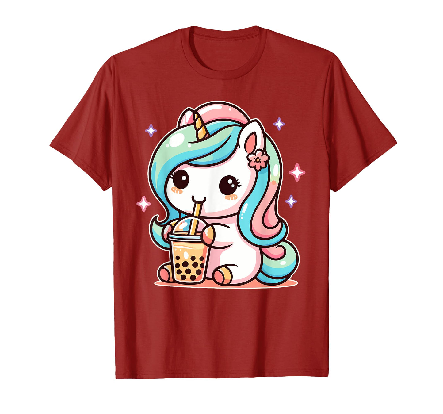 Milk Tea Unicorn Kawaii Unicorn Drinks Boba Tea Bubble Tea T-Shirt