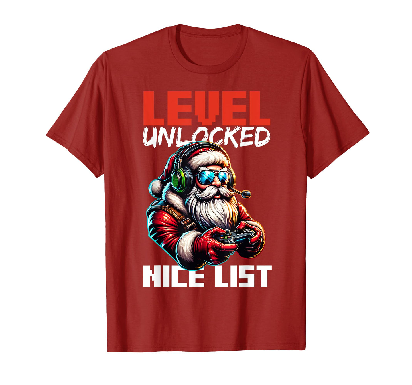 Christmas Gamer Boys Nice List Video Game Santa Xmas T-Shirt