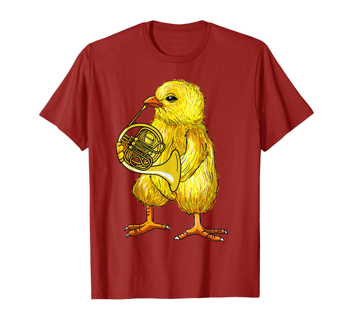 Cute Chicken Playing French Horn - French Horn Musician Gift T-Shirt