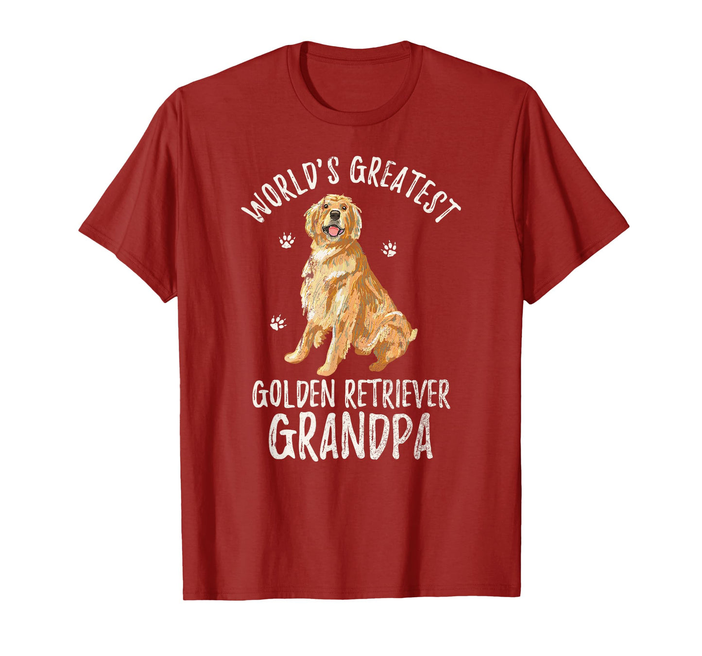 World's Greatest Golden Retriever Grandpa Funny Dog Lover T-Shirt