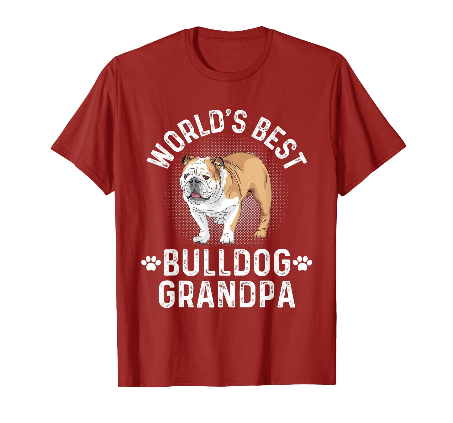 Worlds Best Bulldog Grandpa - Dog Grandfather T-Shirt for Men Women Girls Kids