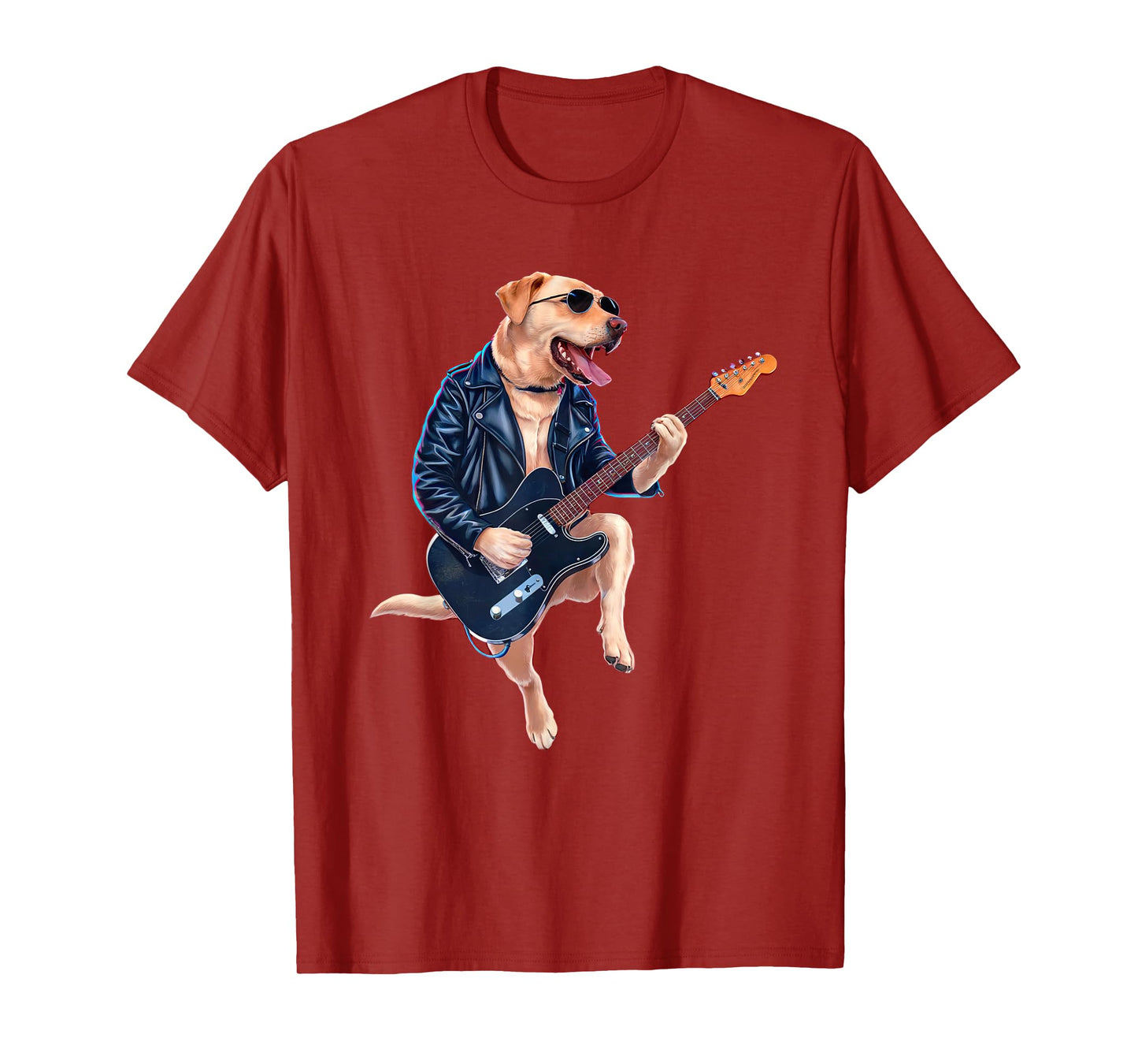 Labrador Retriever Rock Star Guitarist Electric Guitar T-Shirt