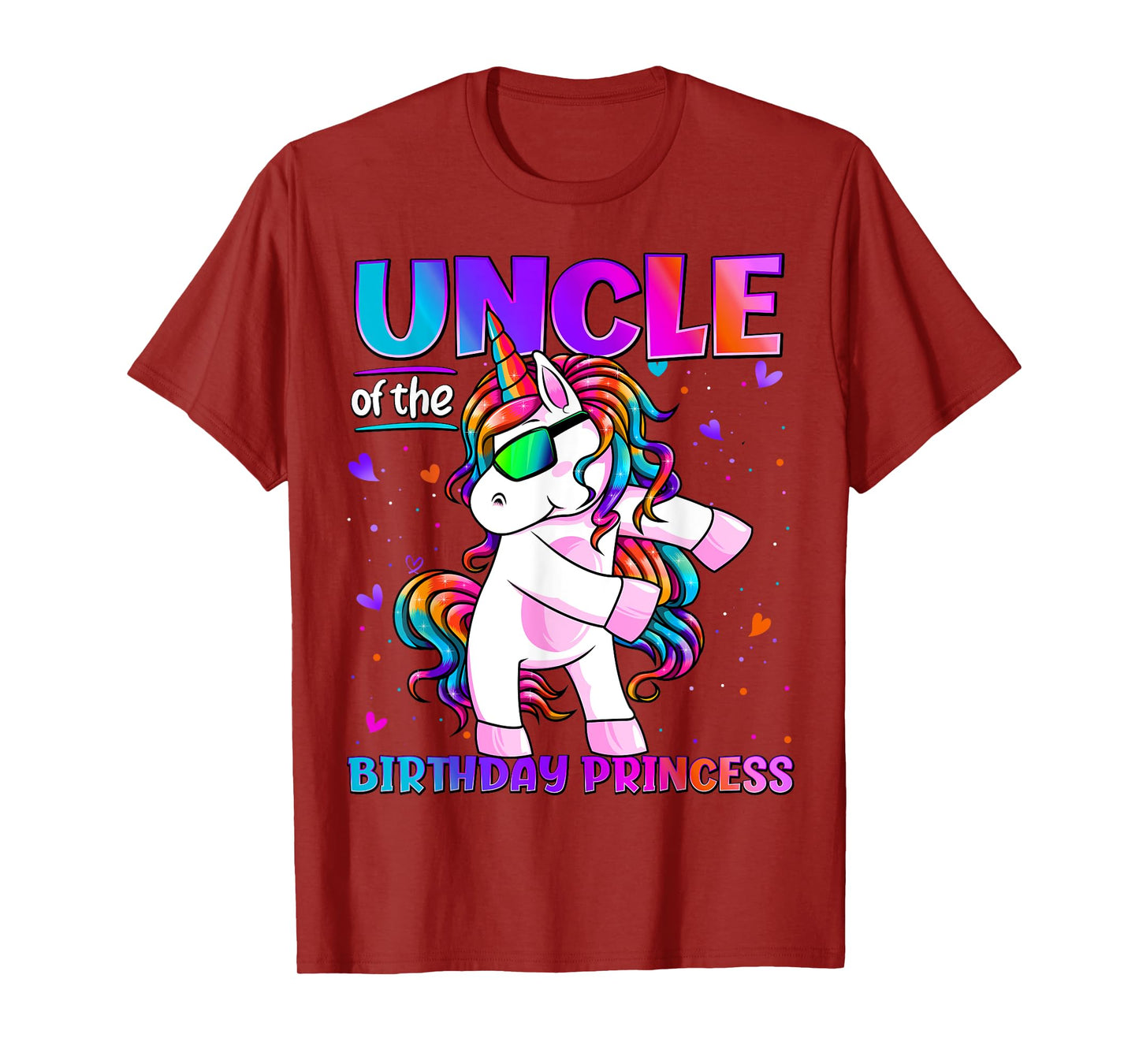 Uncle of the Birthday Princess Flossing Unicorn Uncle Mens T-Shirt