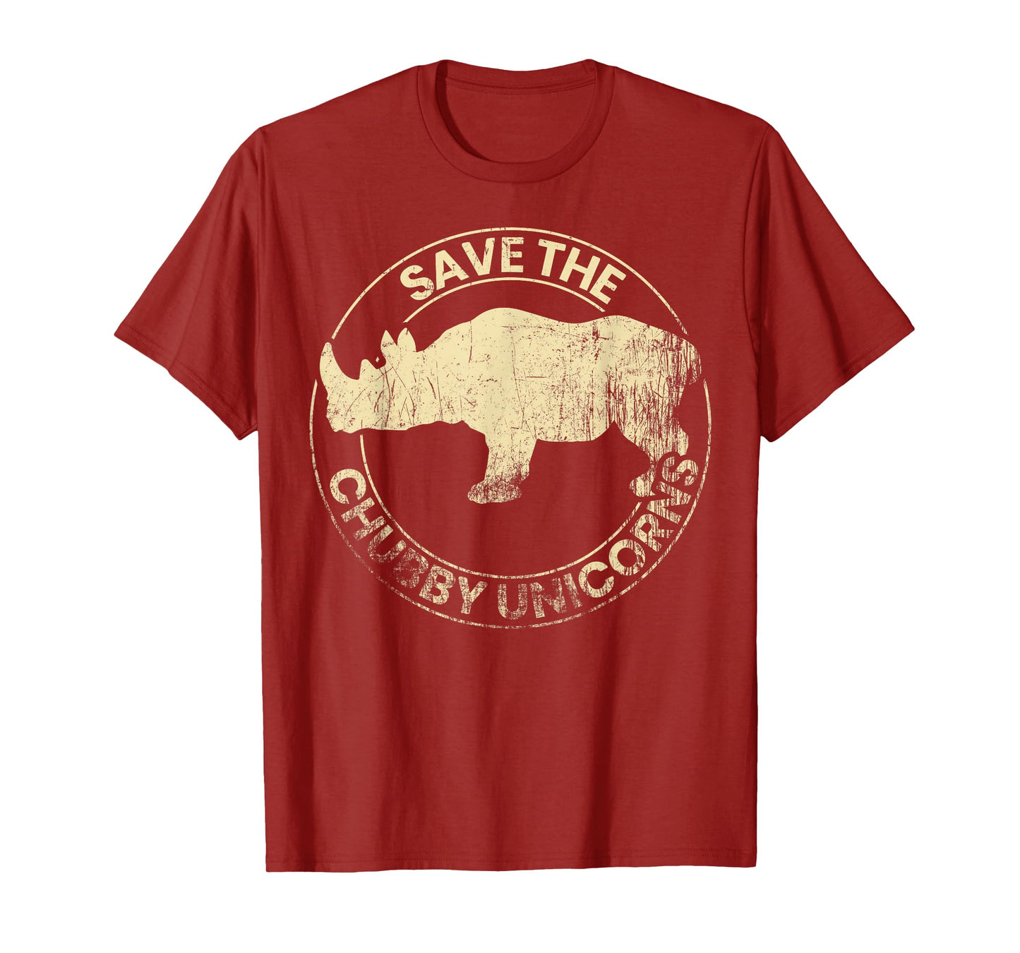 Save the Chubby Unicorns Funny Rhinoceros Animal Rights T-Shirt