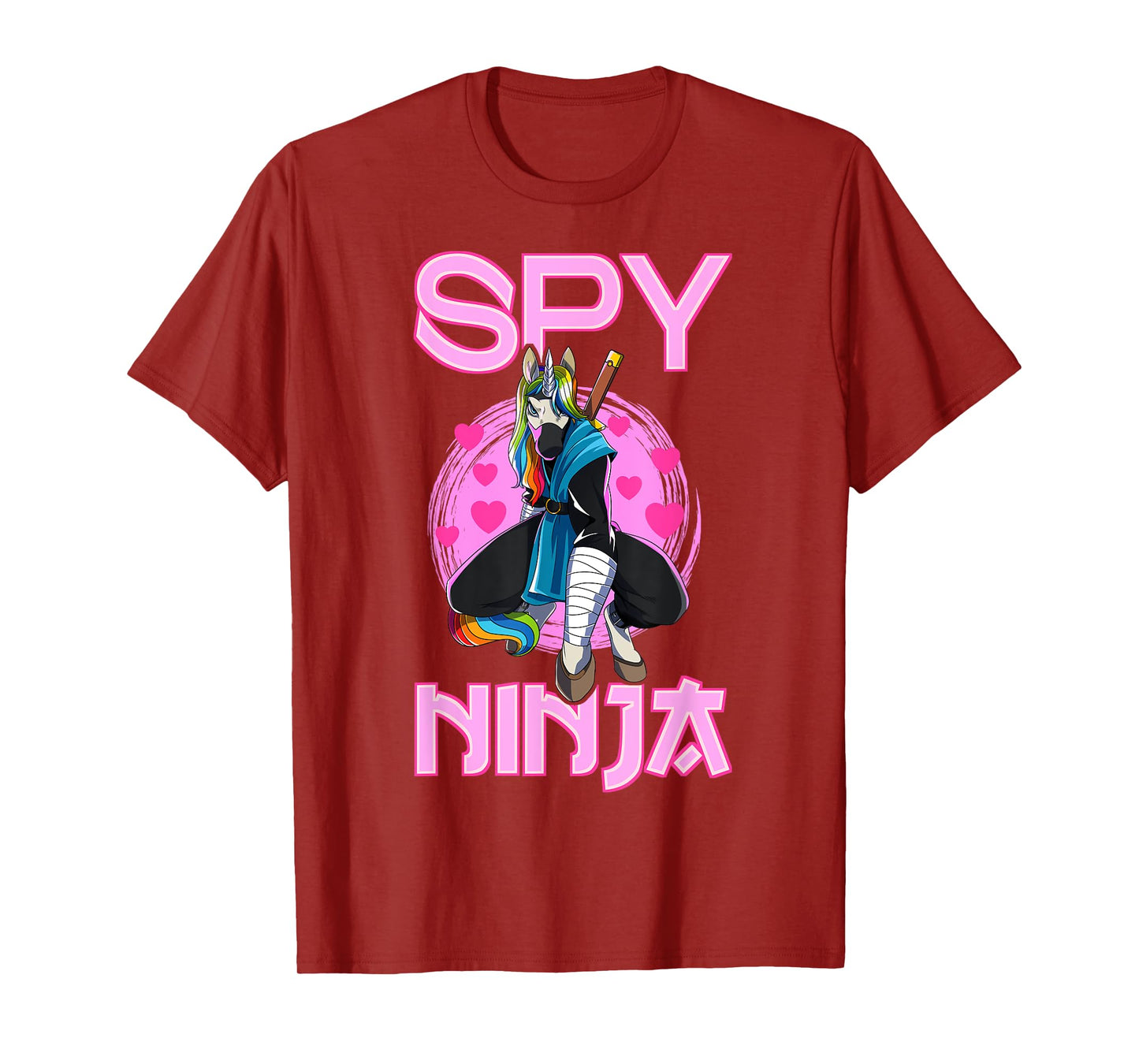 Spy Ninja Unicorn Gamer Rainbow Spione Samurai T-Shirt