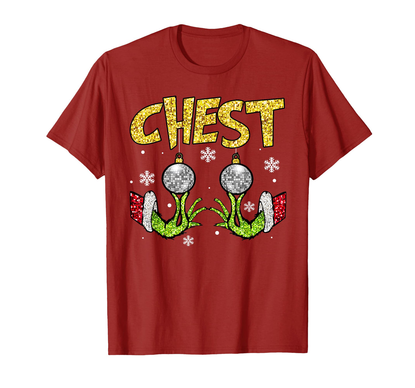 Chest Nuts Matching Chestnuts Funny Christmas Couples Women T-Shirt
