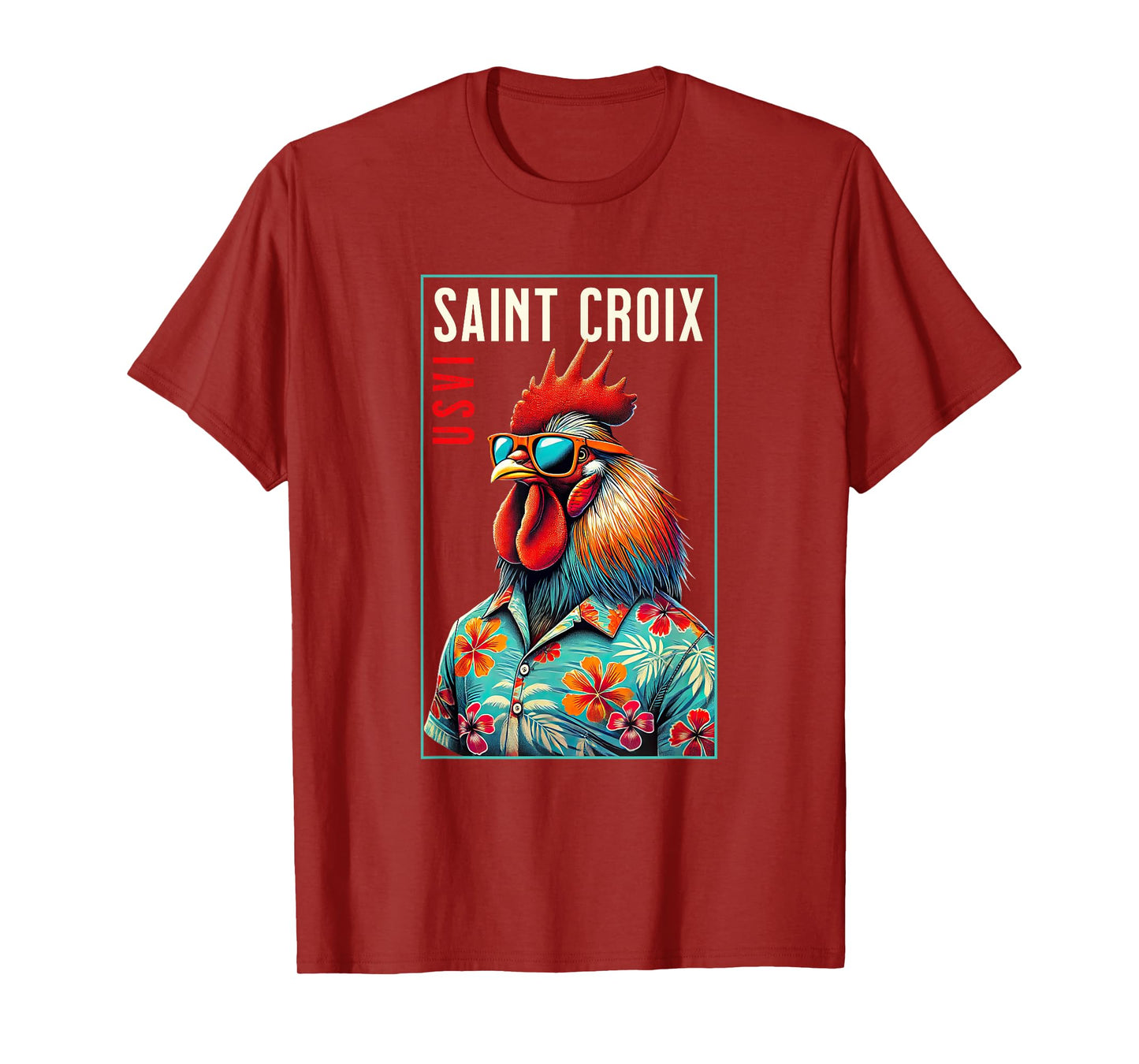 Saint Croix USVI Beach Chicken Rooster Lover T-Shirt