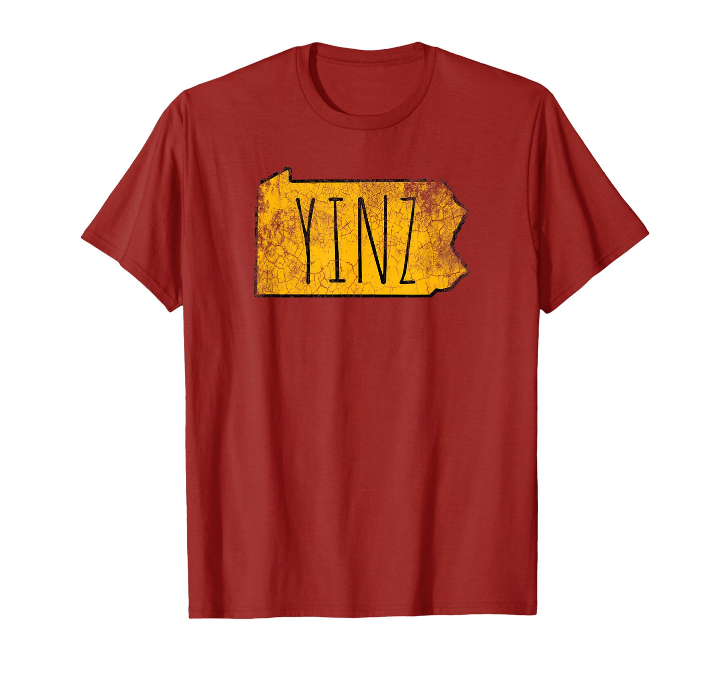 Yinz Pittsburgh Pennsylvania Map Funny Vintage T-Shirt