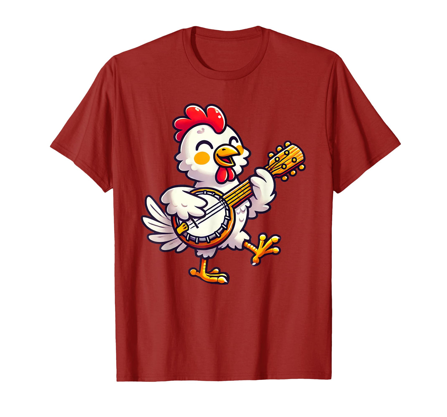 Cute Chicken Playing Banjo T-Shirt