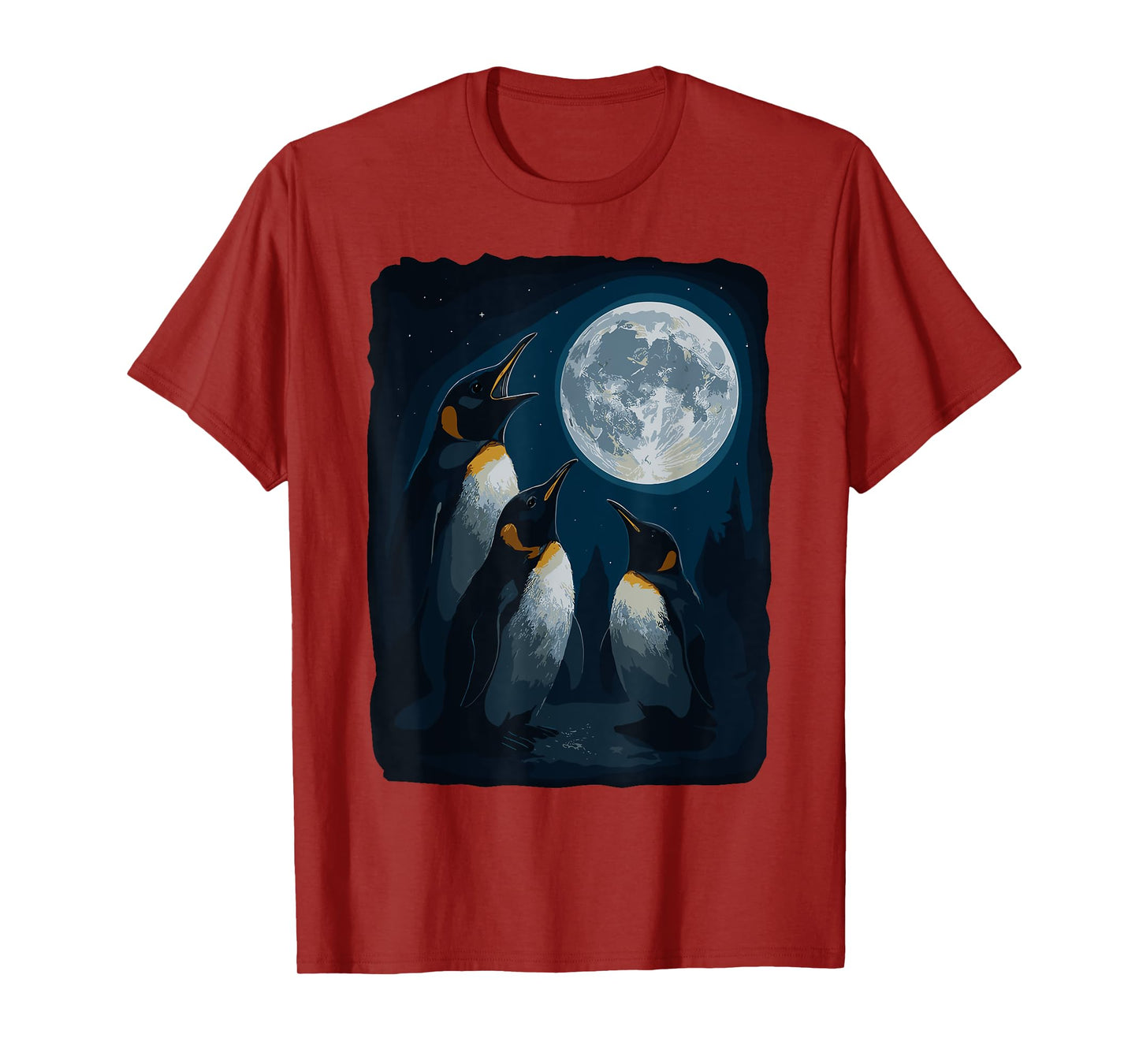 Penguin Howling At The Moon Wildlife Penguins Lovers T-Shirt