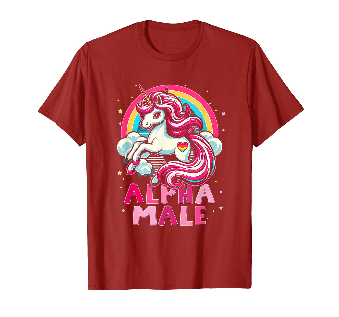Ironic Cute Alpha Male Unicorn Rainbow Funny Sarcastic Humor T-Shirt