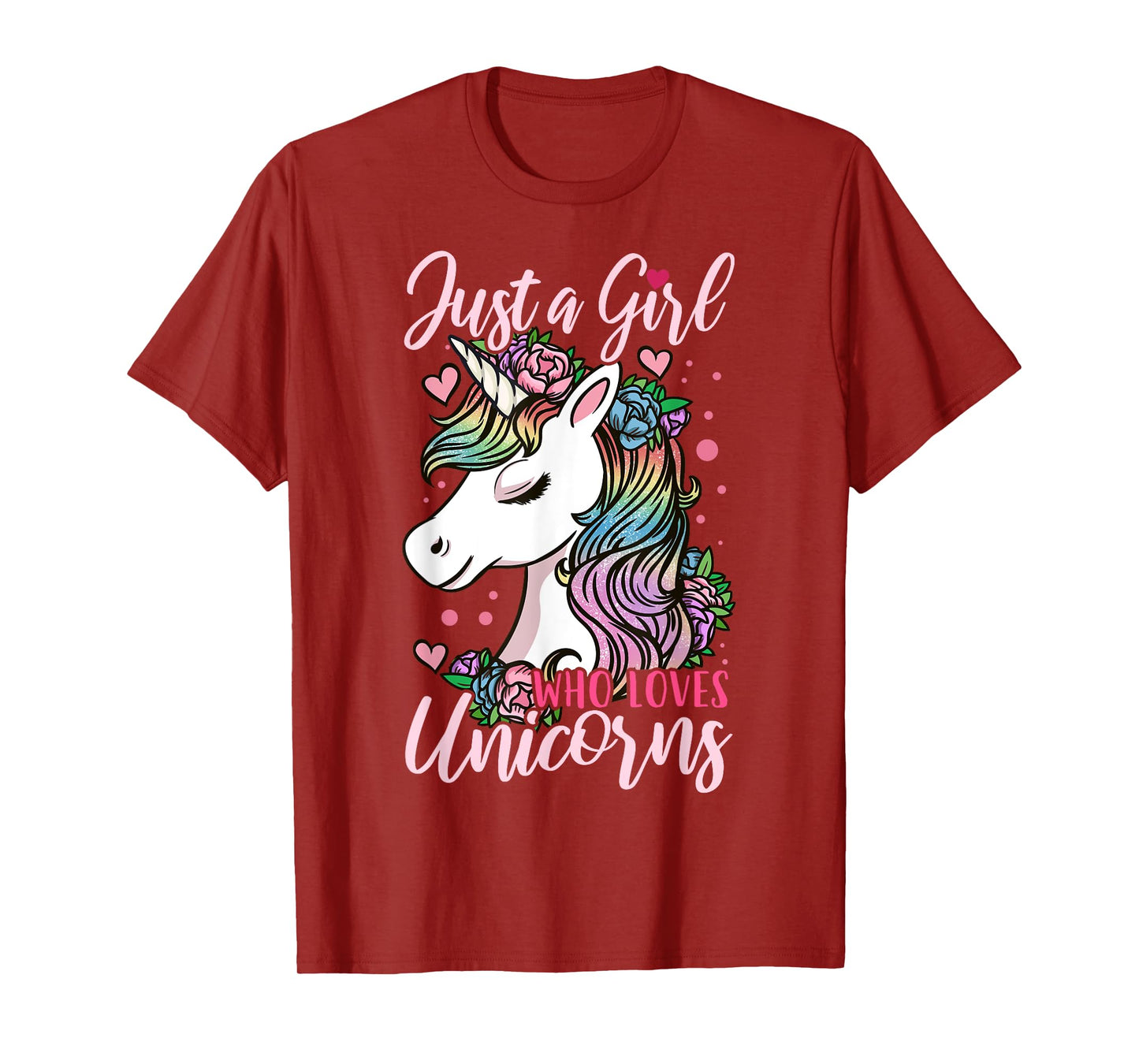 Unicorn Just a Girl Who Loves Unicorns Gift T-Shirt
