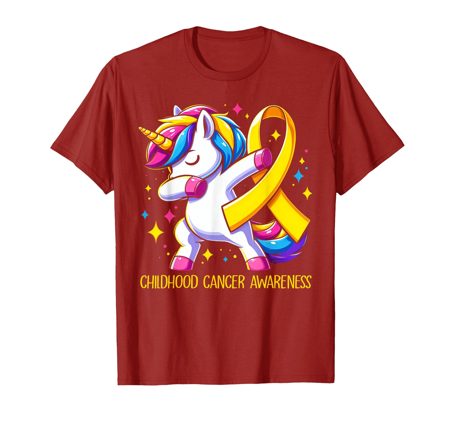 Childhood Cancer Awareness Unicorn Kids Girls T-Shirt
