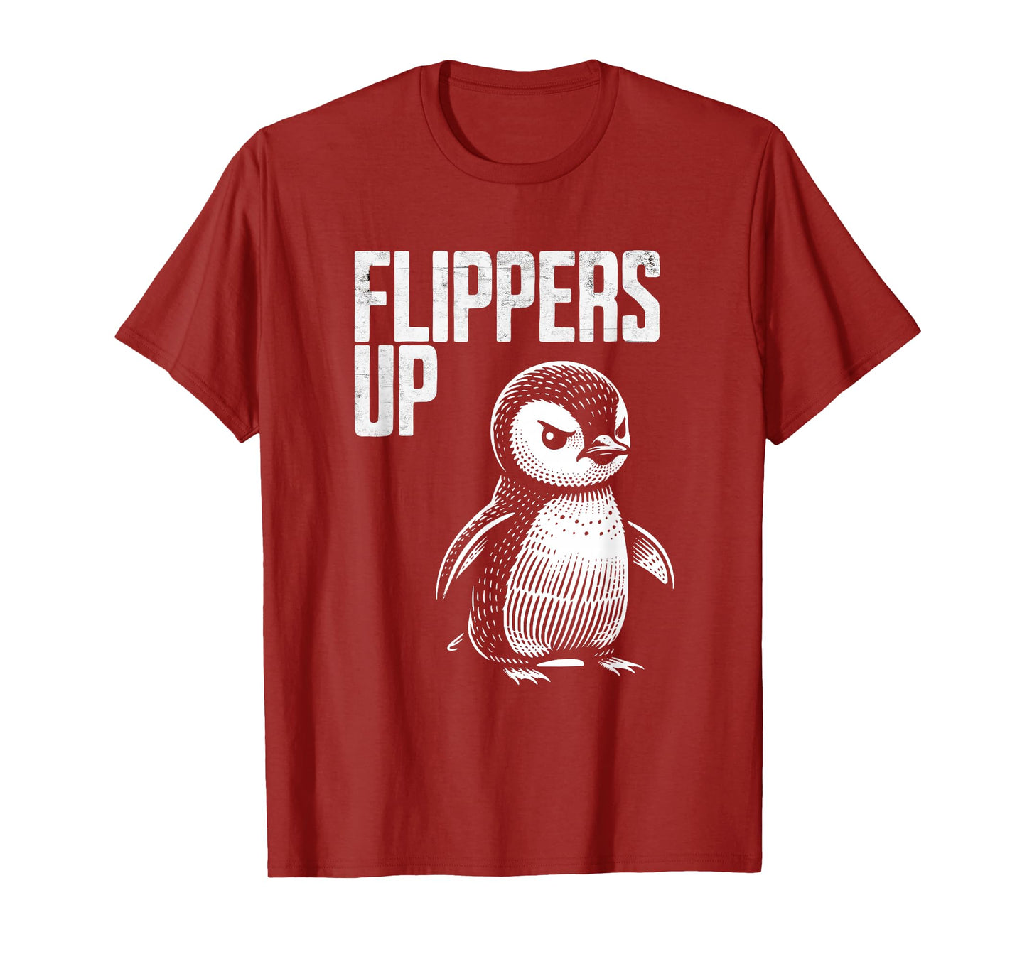 Flippers Up Penguin Resistance Subtle Political Protest T-Shirt