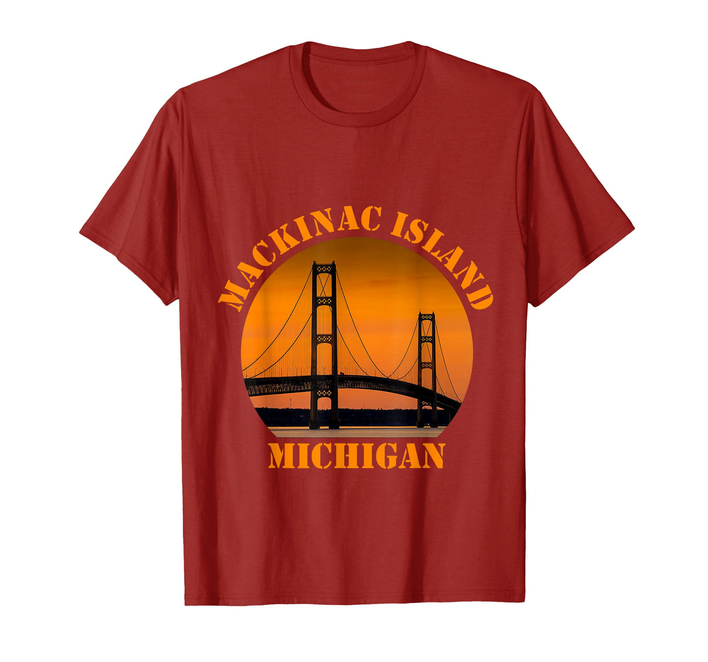 Mackinac Island Bridge Michigan Great Lakes Huron Ferry Trip T-Shirt