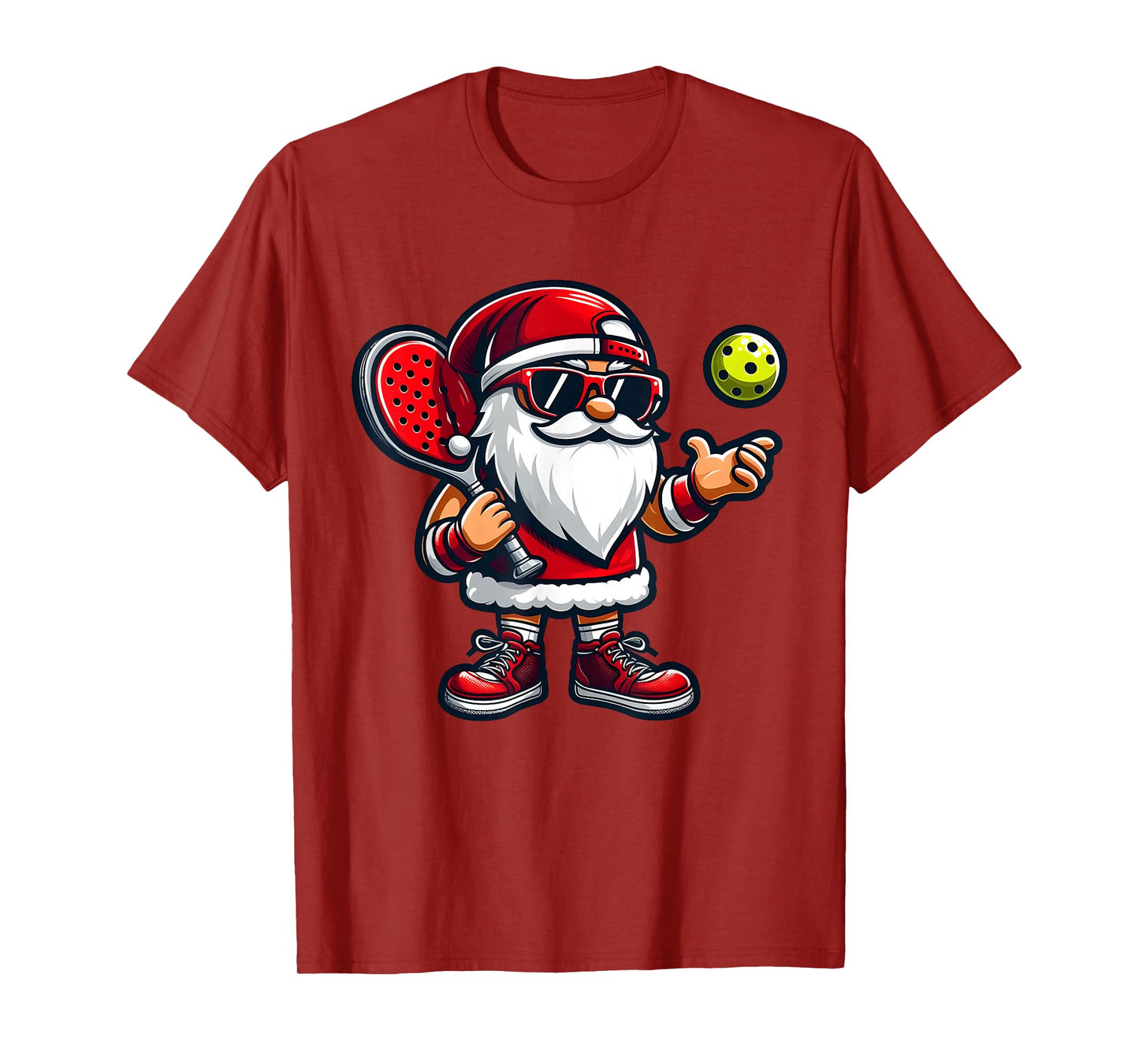 Christmas Santa Playing Pickleball Pajama Toddler Boys Kids T-Shirt