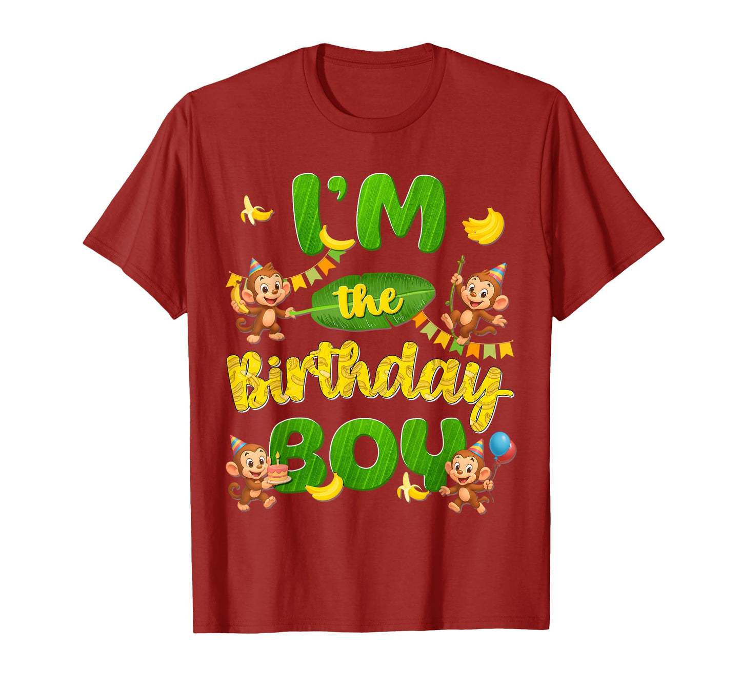 Im The Birthday Boy Monkey Group Family Matching Party T-Shirt