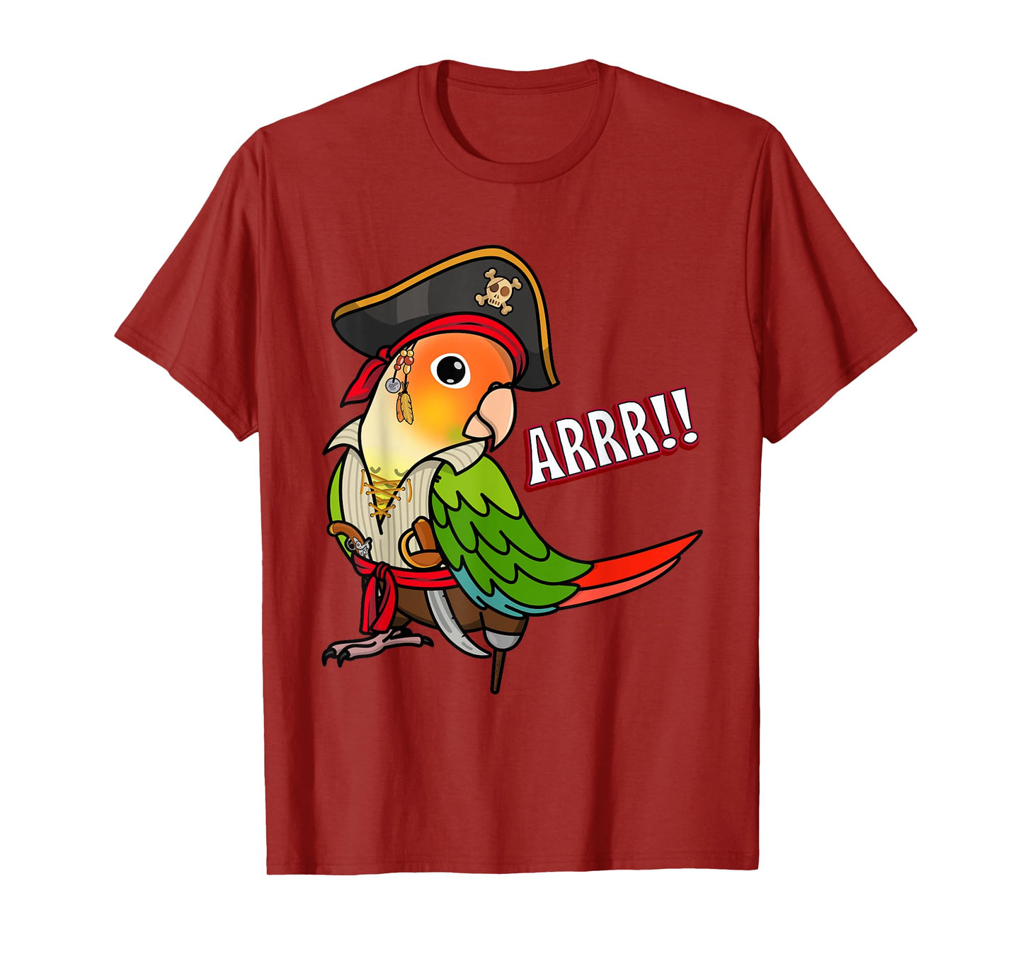 Pirate Parrot I Green Cheek Pineapple Conure T-Shirt