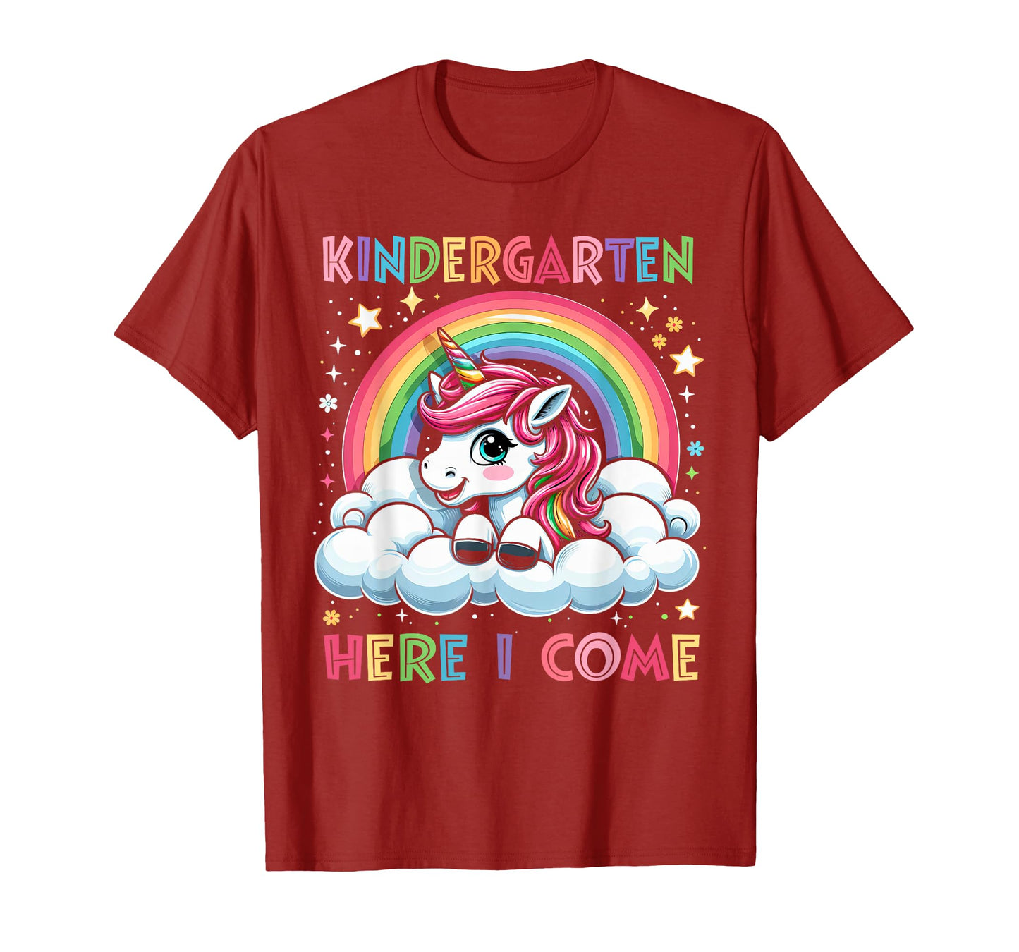 First Day Of Kindergarten Shirt Girls Unicorn Back To School T-Shirt